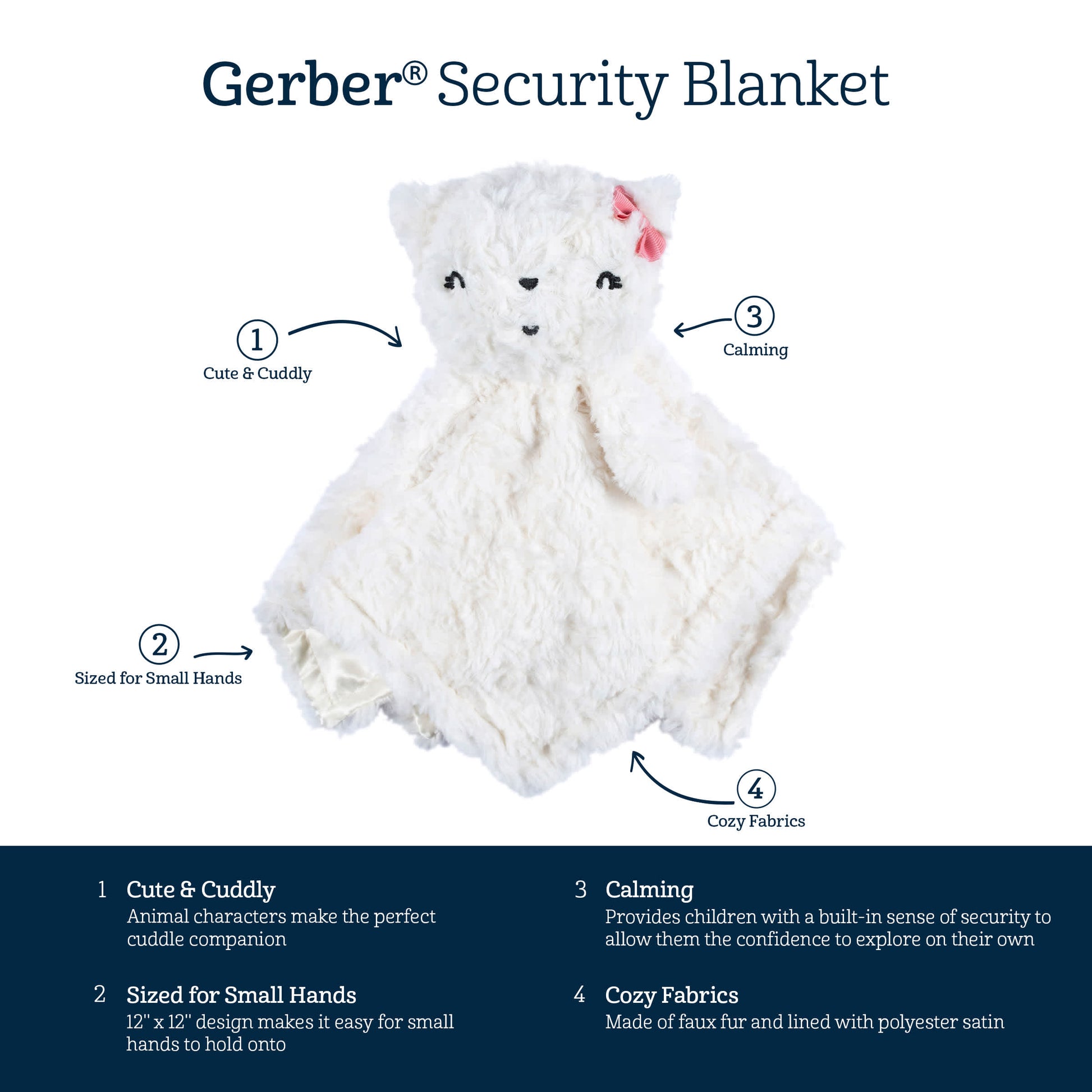 Baby Girls Cat Security Blanket