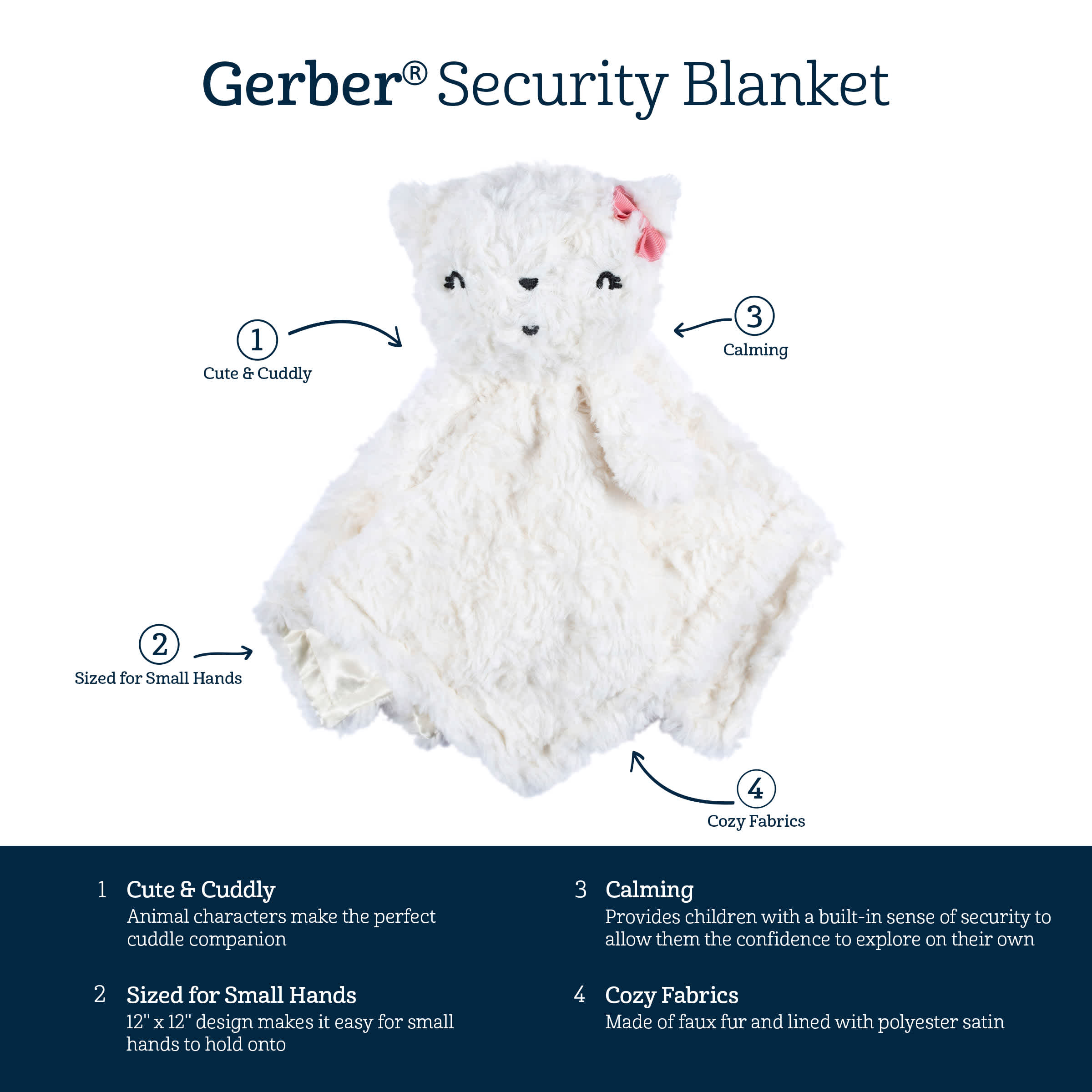 Baby Girls Cat Security Blanket