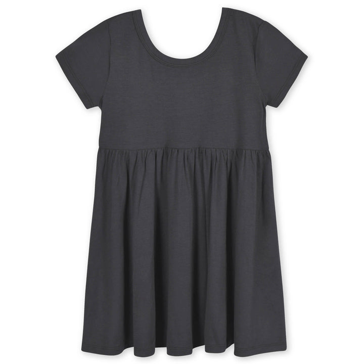 Infant & Toddler Girls Charcoal Buttery-Soft Viscose Made from Eucalyptus Twirl Dress