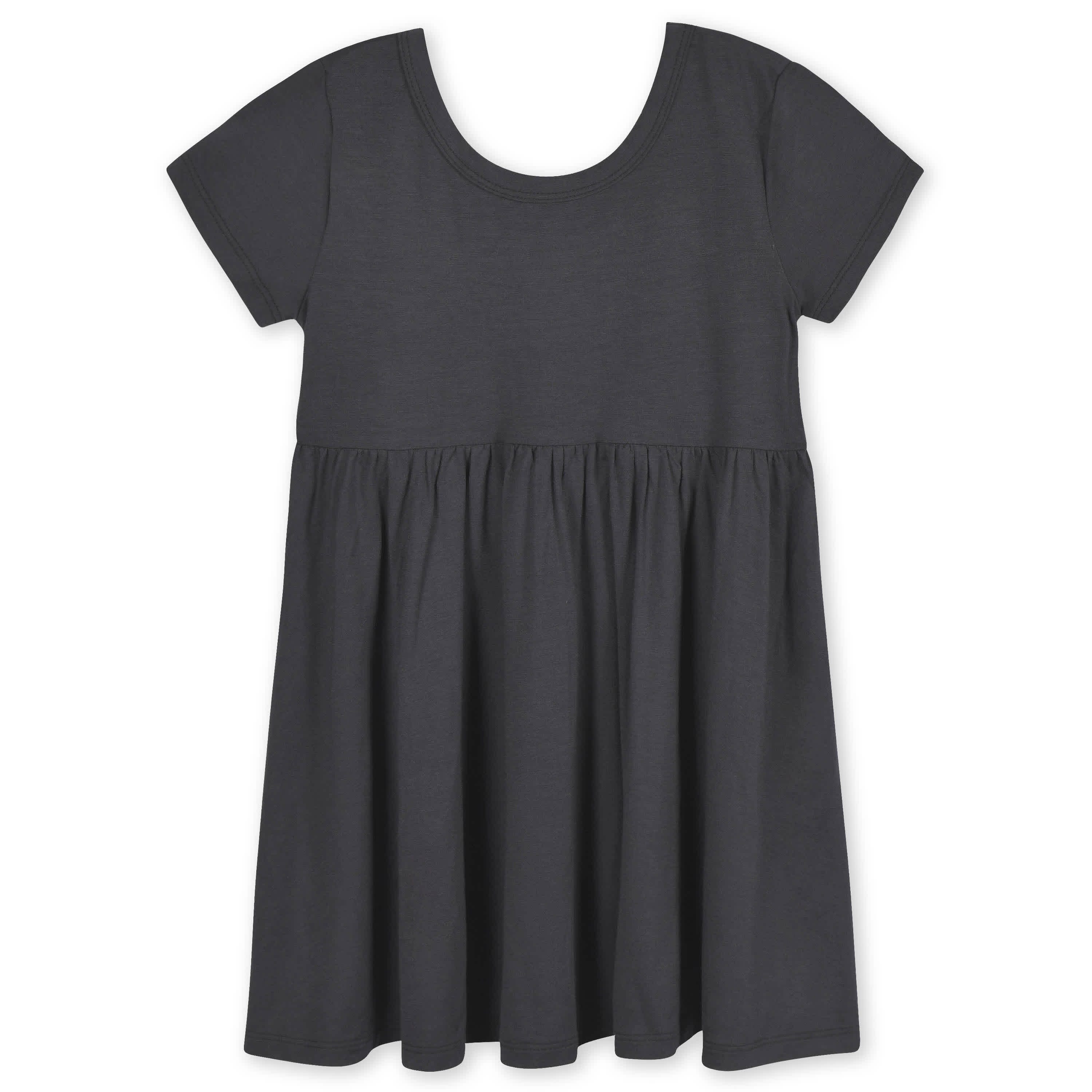 Infant & Toddler Girls Charcoal Buttery-Soft Viscose Made from Eucalyptus Twirl Dress