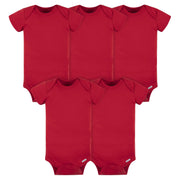 5-Pack Baby Red Onesies® Bodysuits-Gerber Childrenswear