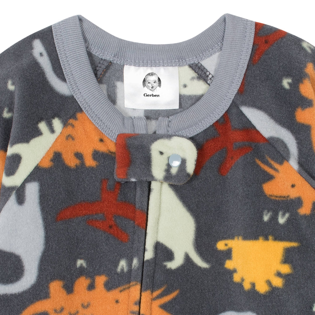 Gerber® 4-Pack Baby Boys Trucks & Animals Fleece Pajamas-Gerber Childrenswear