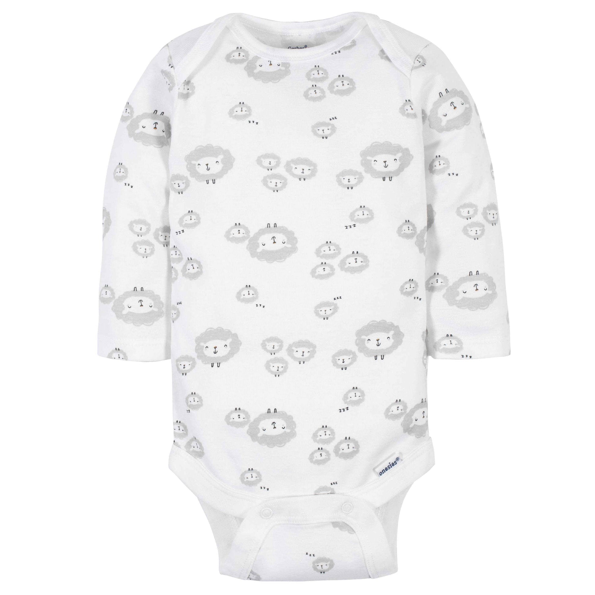 6-Pack Baby Neutral Sheep Long Sleeve Onesies® Bodysuits-Gerber Childrenswear