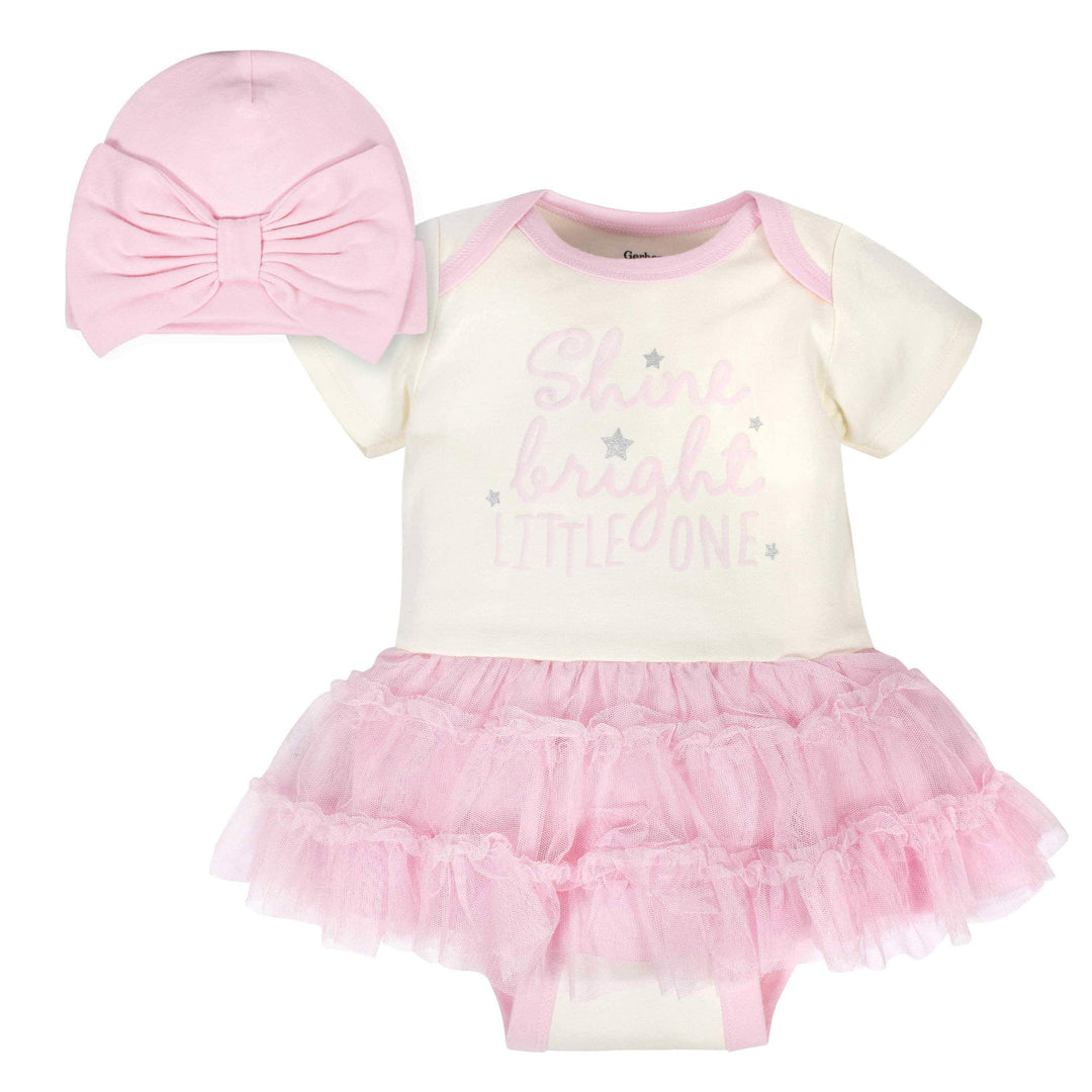 2-Piece Baby Girls' Bunny Skirted Onesie and Cap Set-Gerber Childrenswear