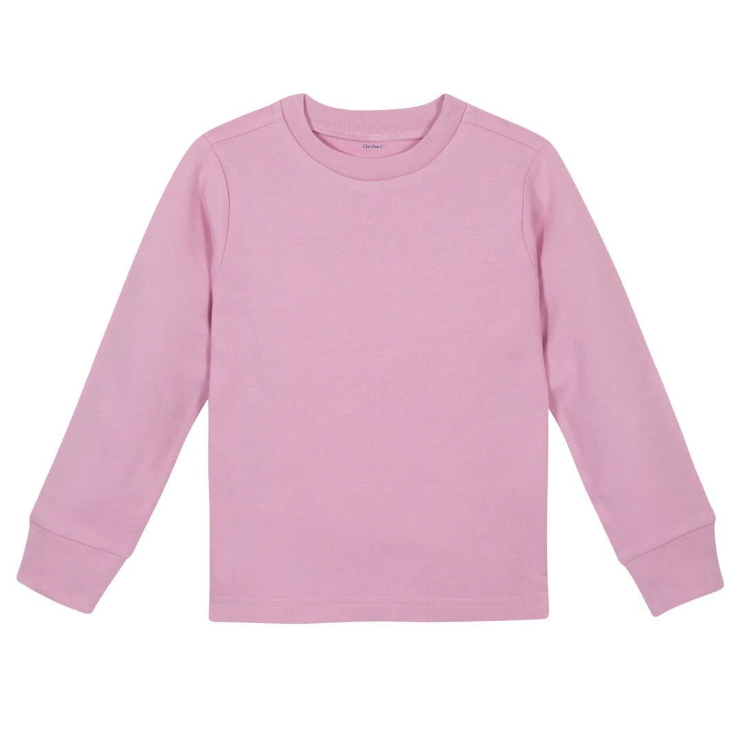 Gerber® Premium Long Sleeve Tee Shirt - Light Pink-Gerber Childrenswear