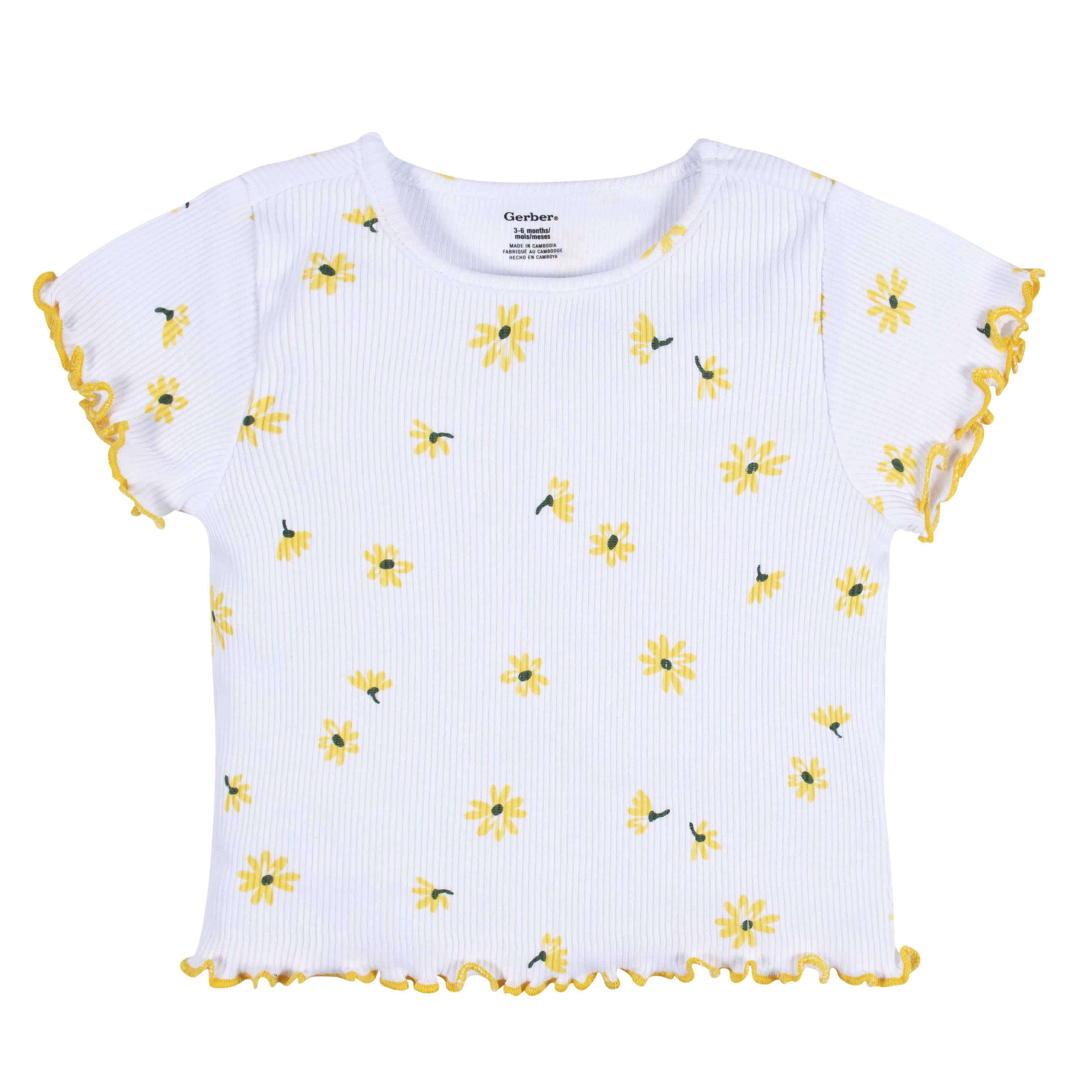 3-Pack Baby & Toddler Girls Picnic Day Dreams Short Sleeve Tees-Gerber Childrenswear