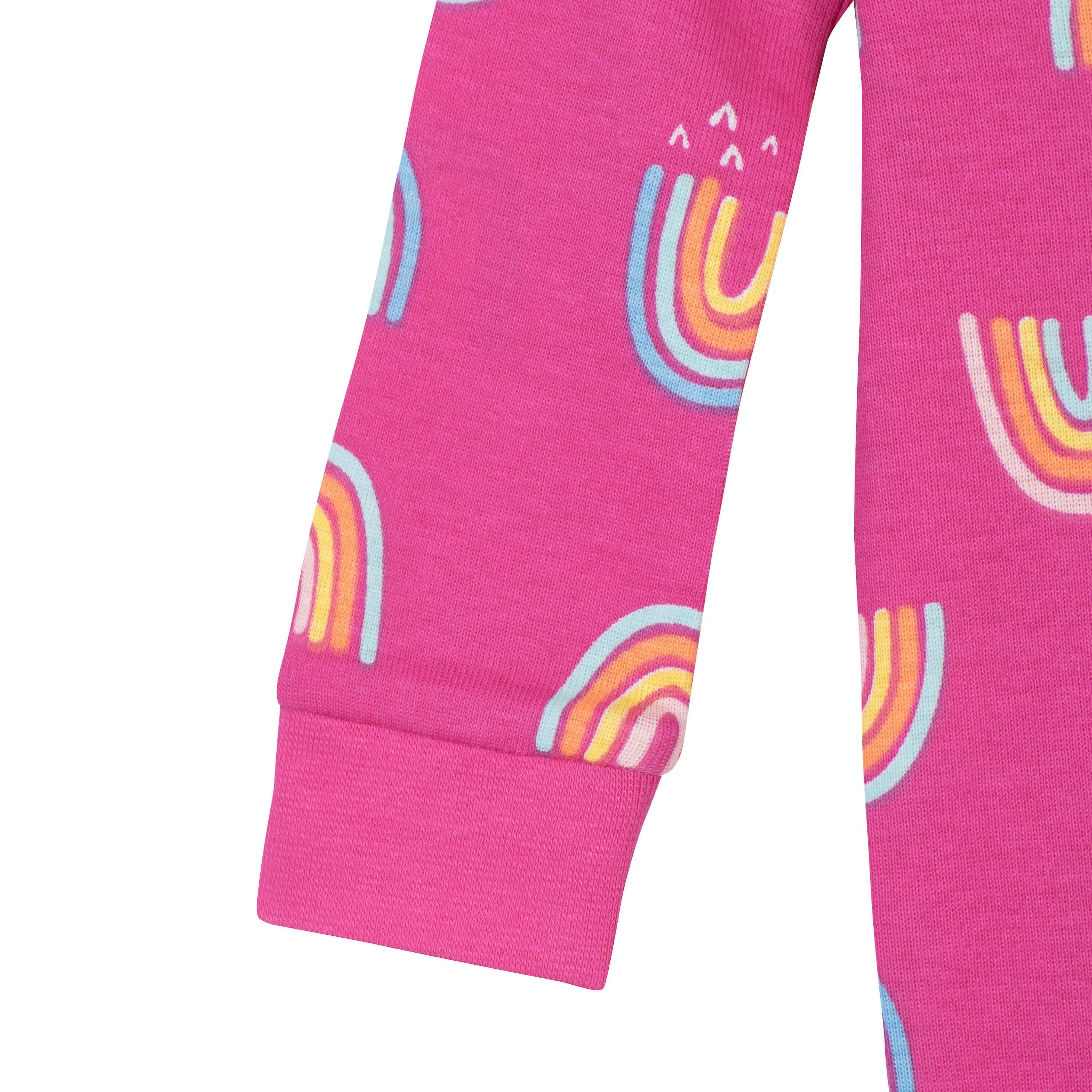 4-Pack Baby & Toddler Girls Dreams & Rainbows Snug Fit Footed Cotton Pajamas-Gerber Childrenswear