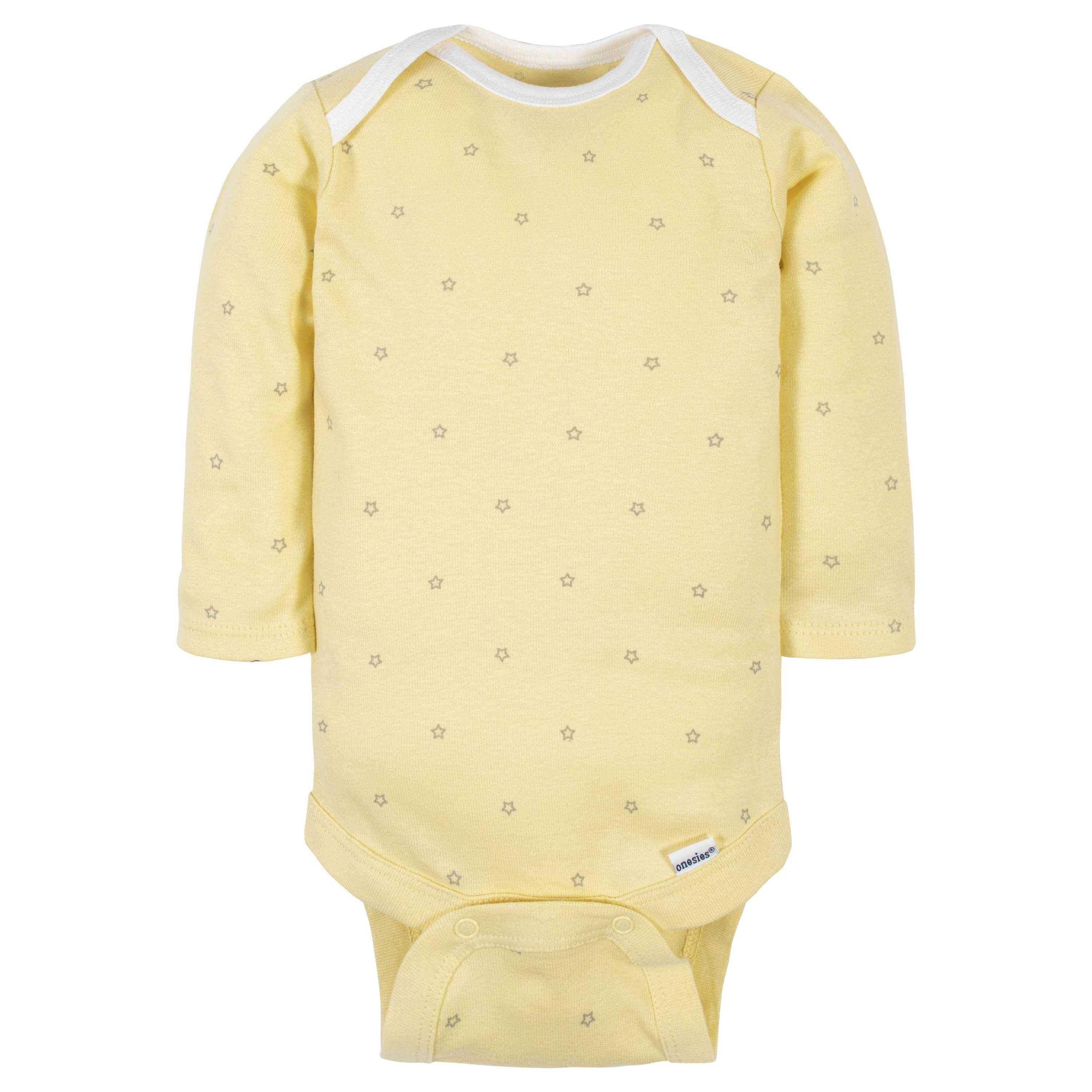 6-Pack Baby Neutral Words Long Sleeve Onesies® Bodysuits-Gerber Childrenswear