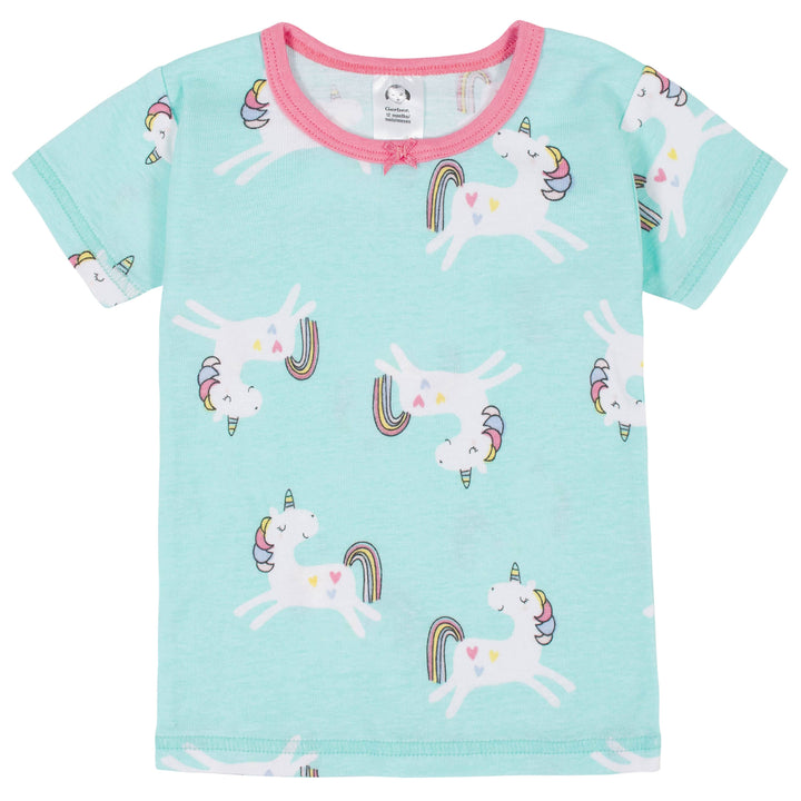 4-Piece Baby & Toddler Girls Unicorn Snug Fit Cotton Pajamas-Gerber Childrenswear
