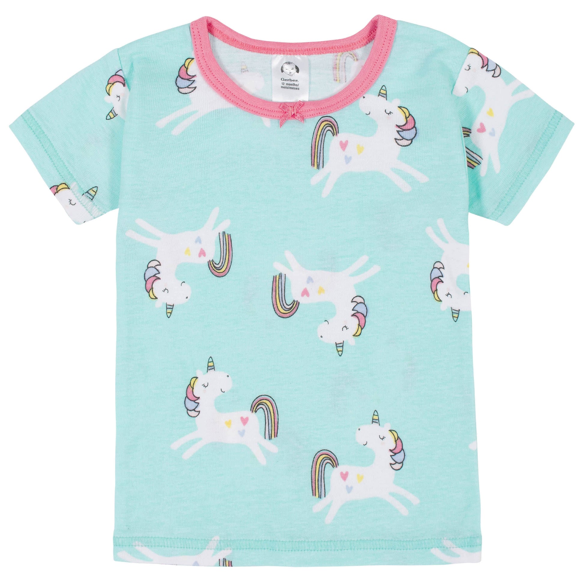 4-Piece Baby & Toddler Girls Unicorn Snug Fit Cotton Pajamas-Gerber Childrenswear