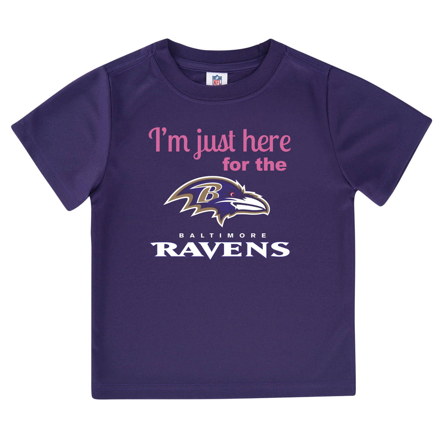 Baltimore Ravens Girls Short Sleeve Tee Shirt-Gerber Childrenswear