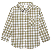 Infant & Toddler Boys Tan Plaid Woven Plaid Shirt-Gerber Childrenswear