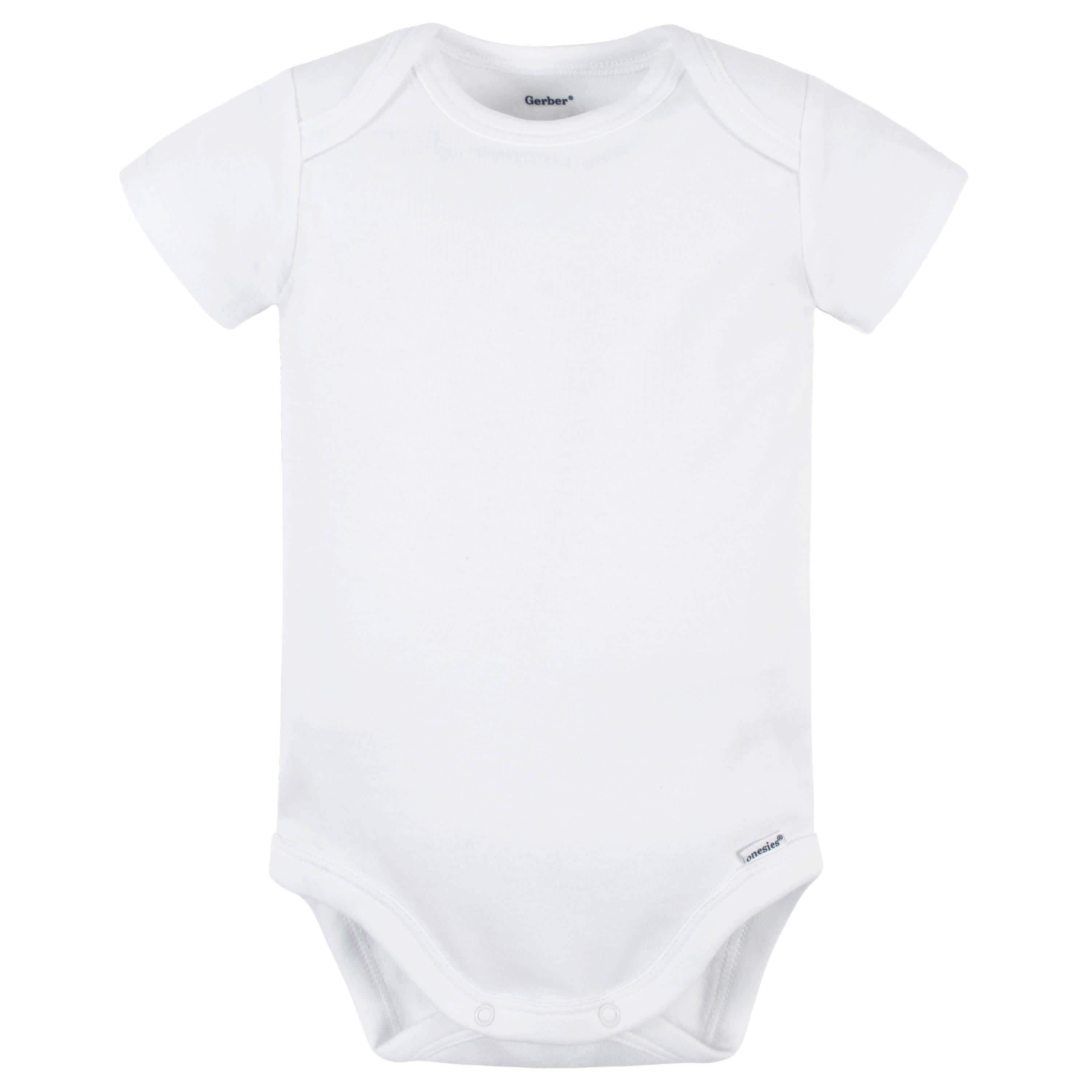 5-Pack Baby White Premium Onesies® Bodysuits-Gerber Childrenswear
