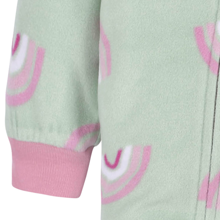 2-Pack Baby & Toddler Girls Green Rainbow Fleece Pajamas