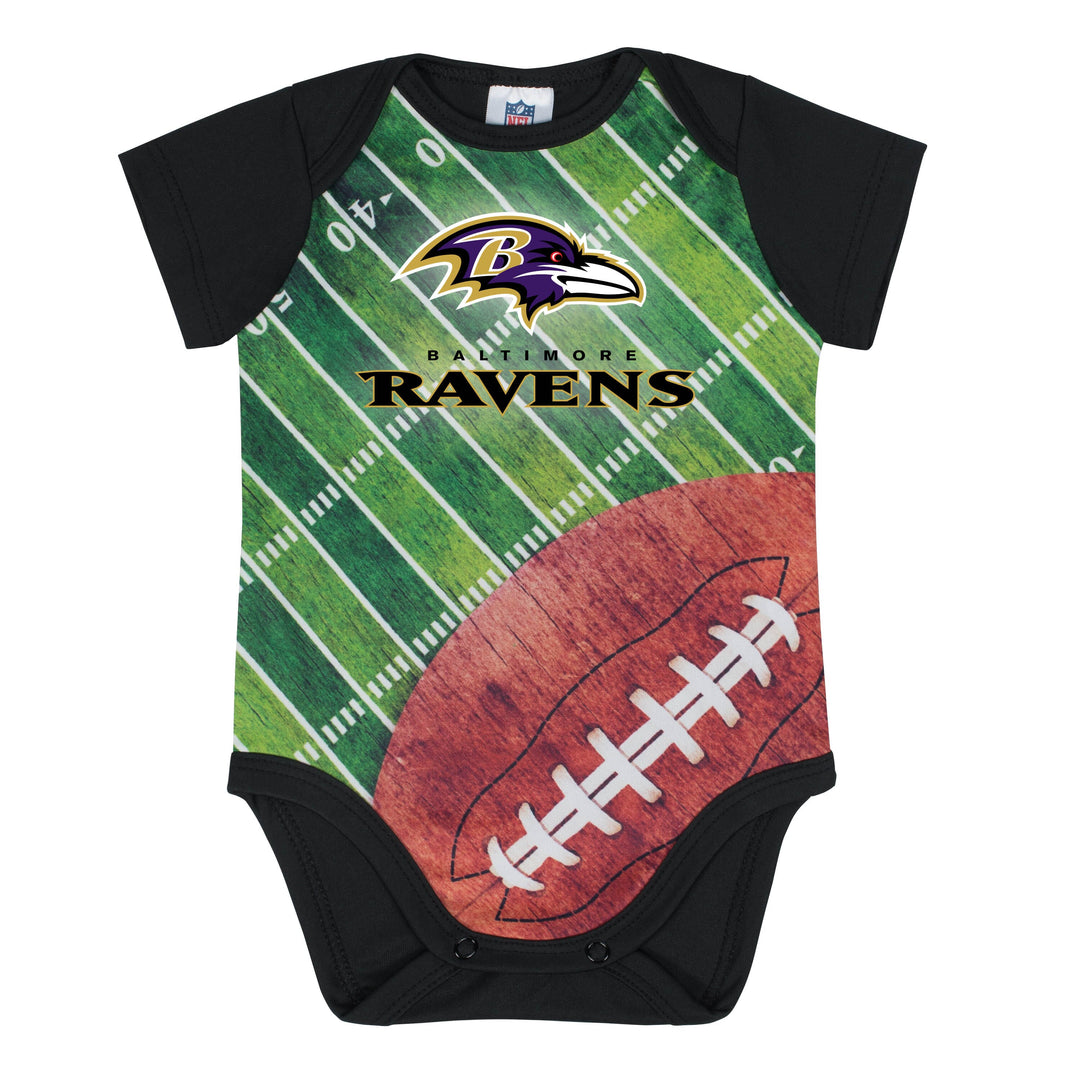 Baltimore Ravens Baby Boy Short Sleeve Bodysuit-Gerber Childrenswear