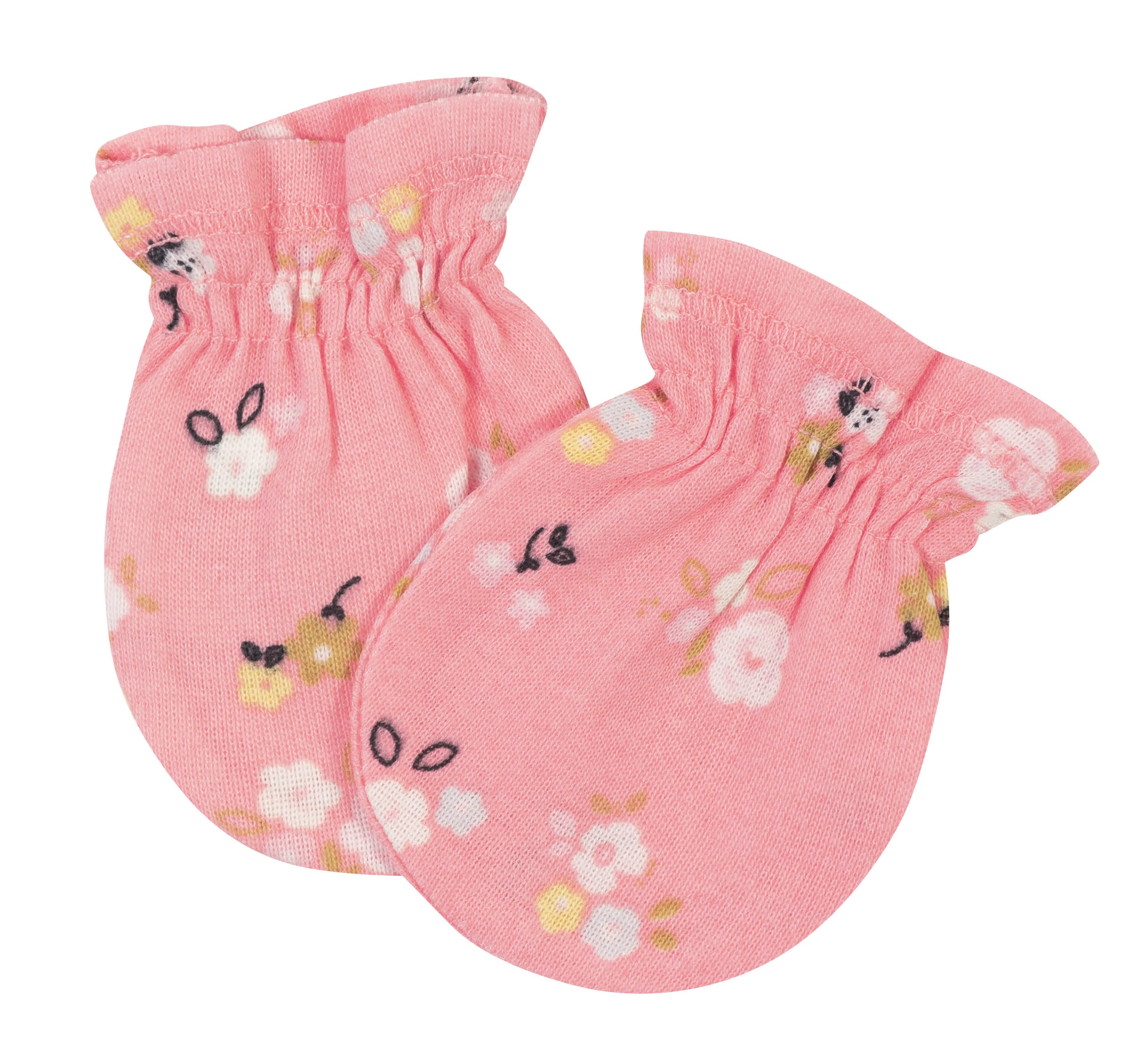 3-Pack Baby Girls Ballerina No Scratch Mittens-Gerber Childrenswear