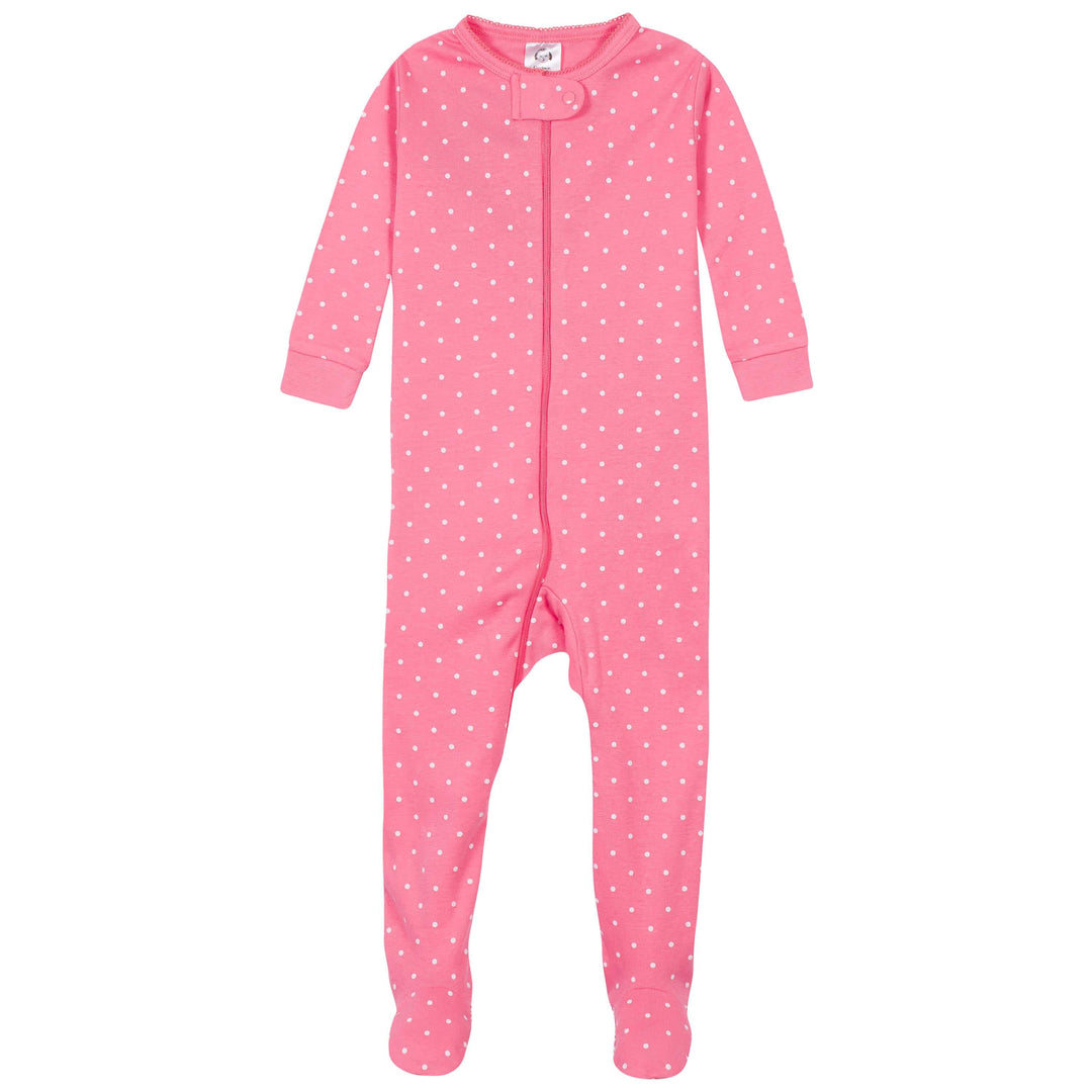 2-Pack Baby & Toddler Girls Unicorns Snug Fit Footed Cotton Pajamas-Gerber Childrenswear