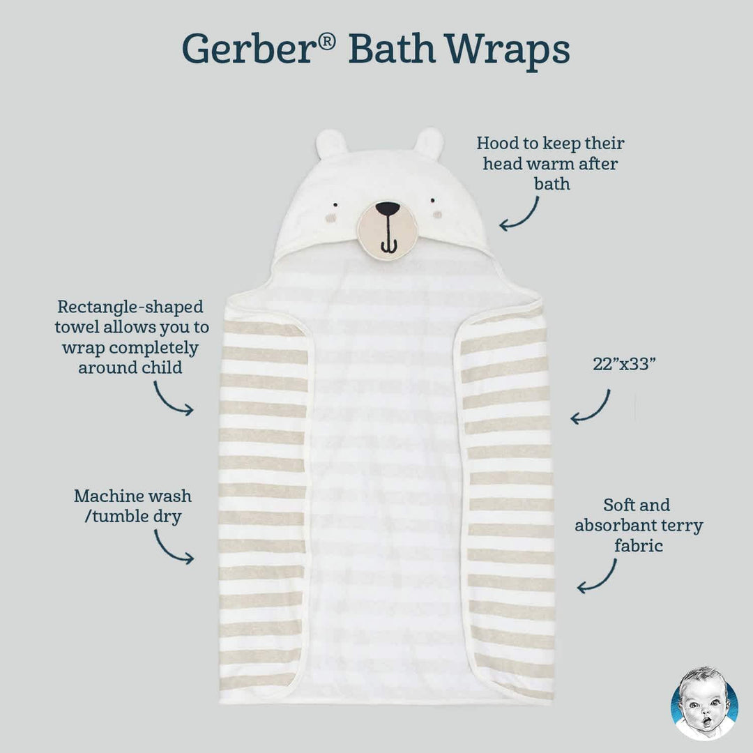 Baby Girls Fox Hooded Bath Wrap-Gerber Childrenswear
