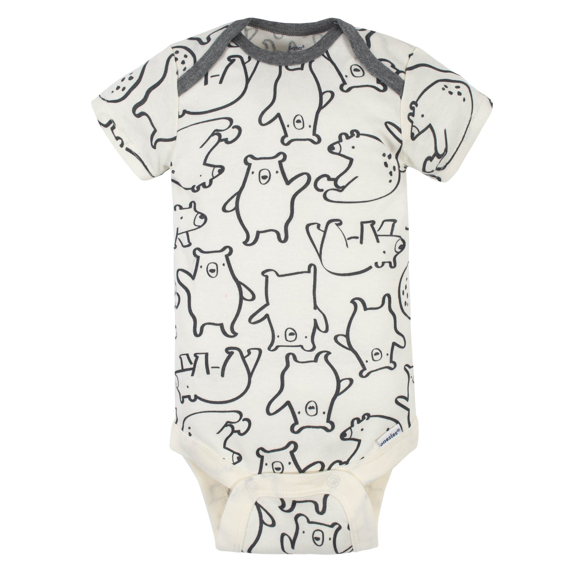 5-Pack Baby Boys Bear Short Sleeve Onesies® Bodysuits