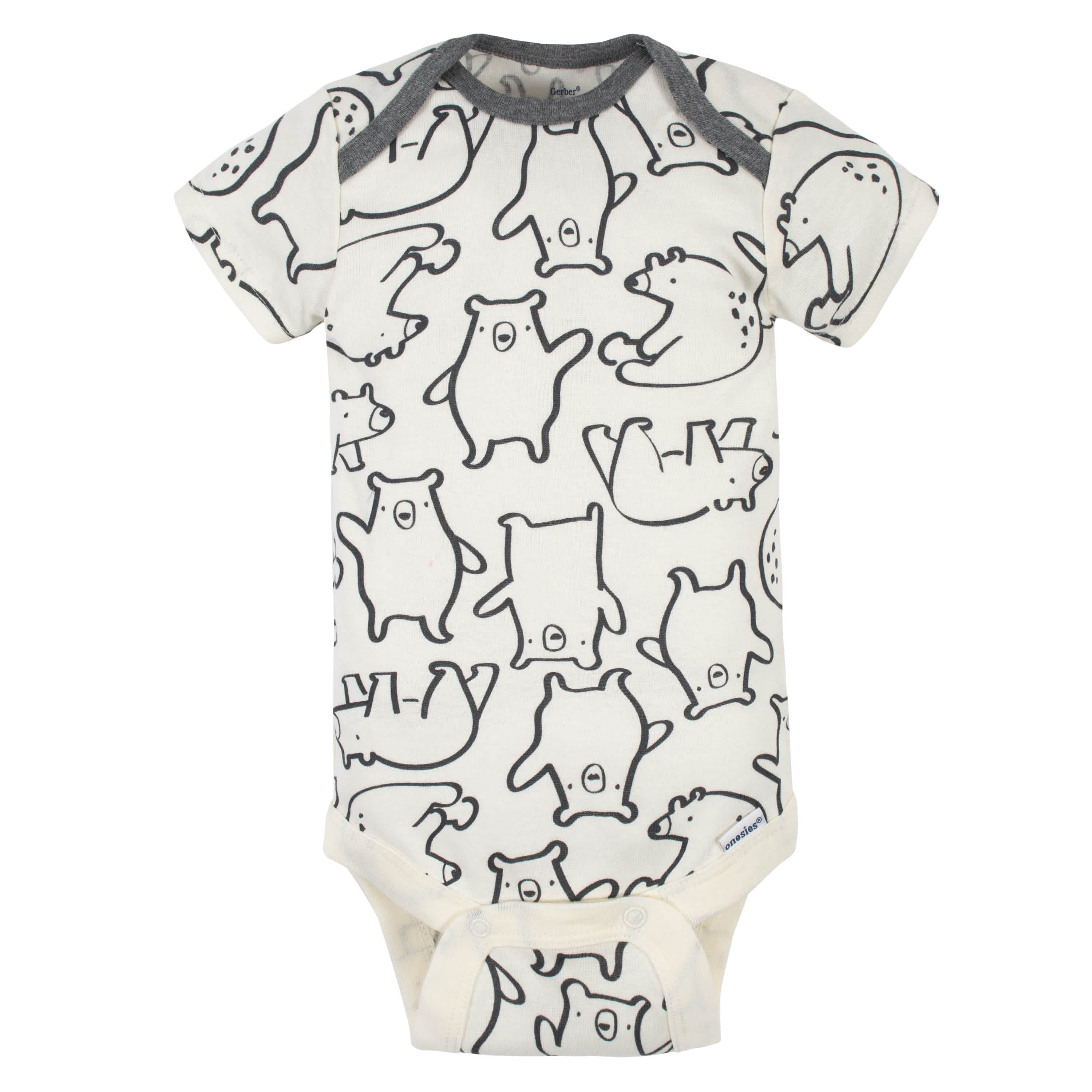 5-Pack Baby Boys Bear Short Sleeve Onesies® Bodysuits