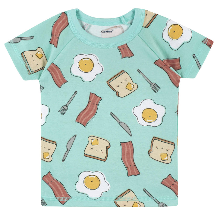 4-Piece Baby & Toddler Breakfast Snug Fit Cotton Pajamas-Gerber Childrenswear