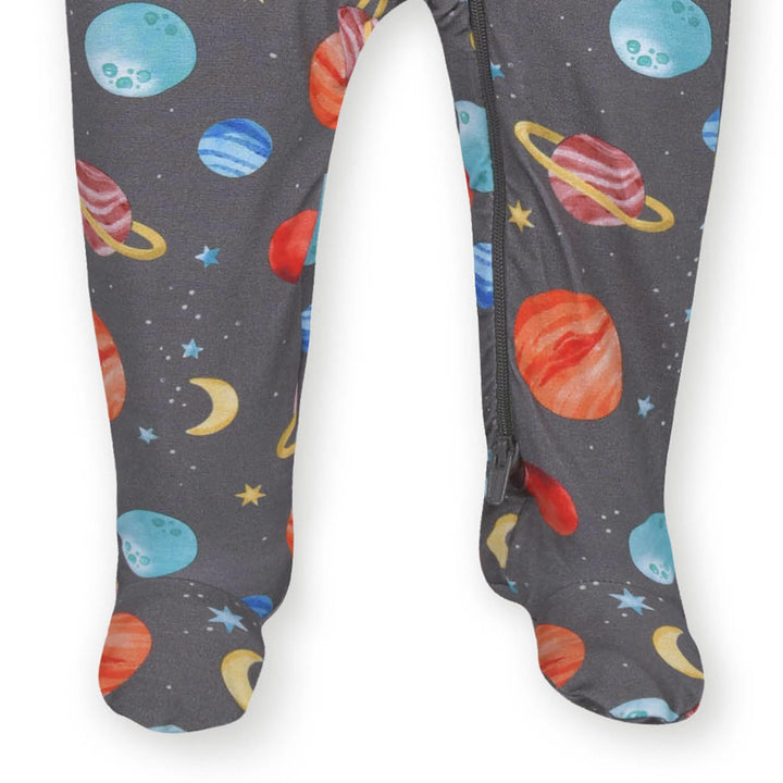 Baby & Toddler Outer Space Buttery-Soft Viscose Made from Eucalyptus Snug Fit Footed Pajamas