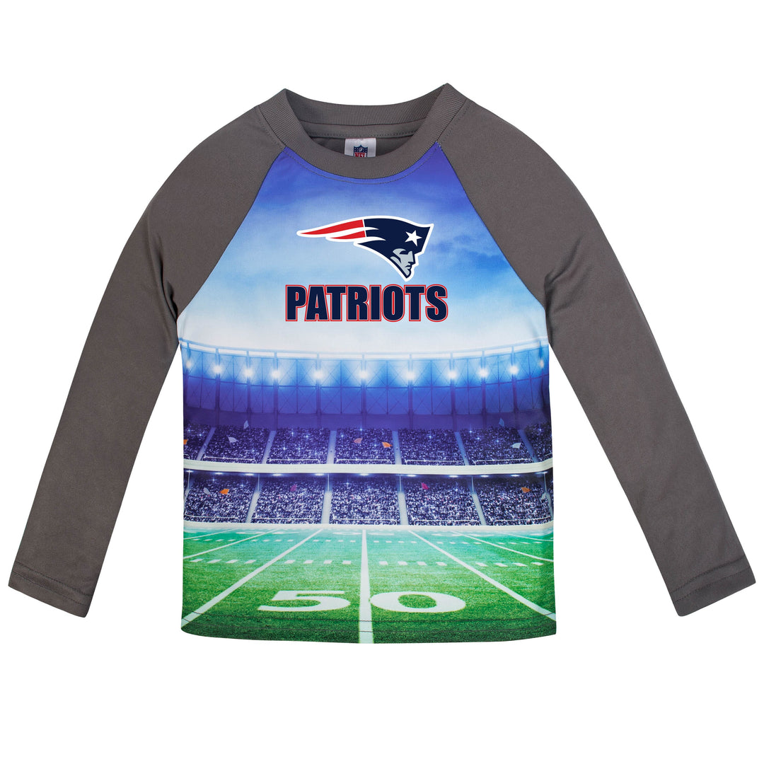 New England Patriots Boys Long Sleeve Tee Shirt-Gerber Childrenswear