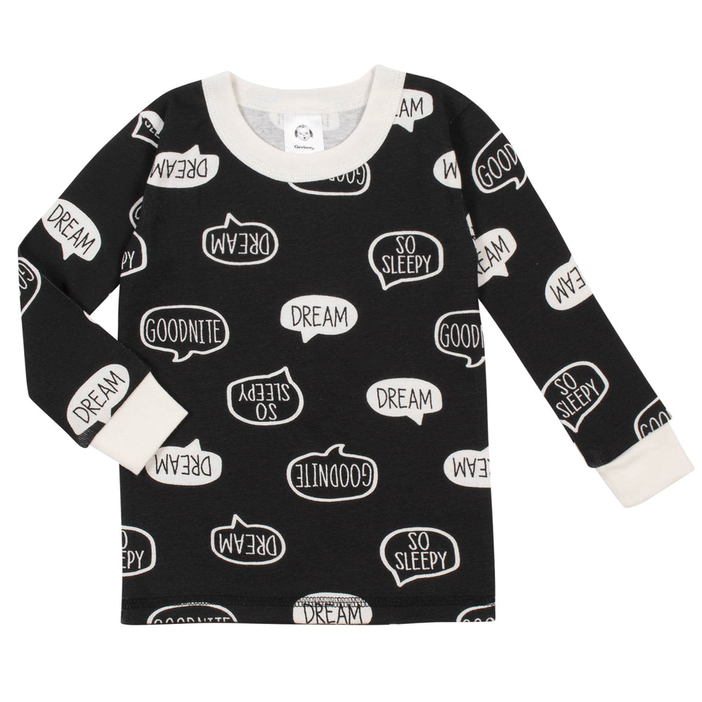 Toddler Boys' 4-Piece Organic Snug Fit "Sleepy" Pajamas