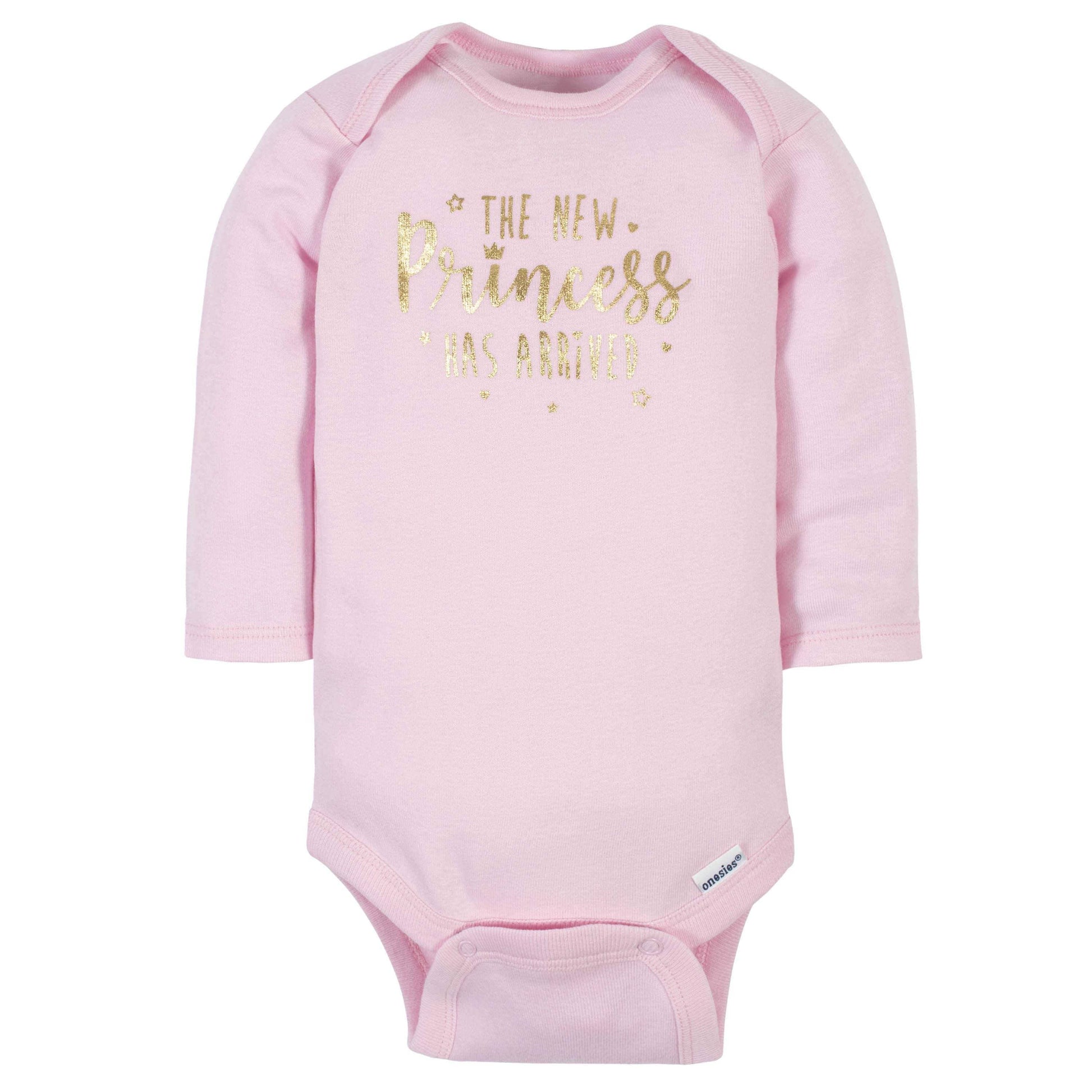 6-Pack Baby Girls Princess Long Sleeve Onesies® Bodysuits-Gerber Childrenswear