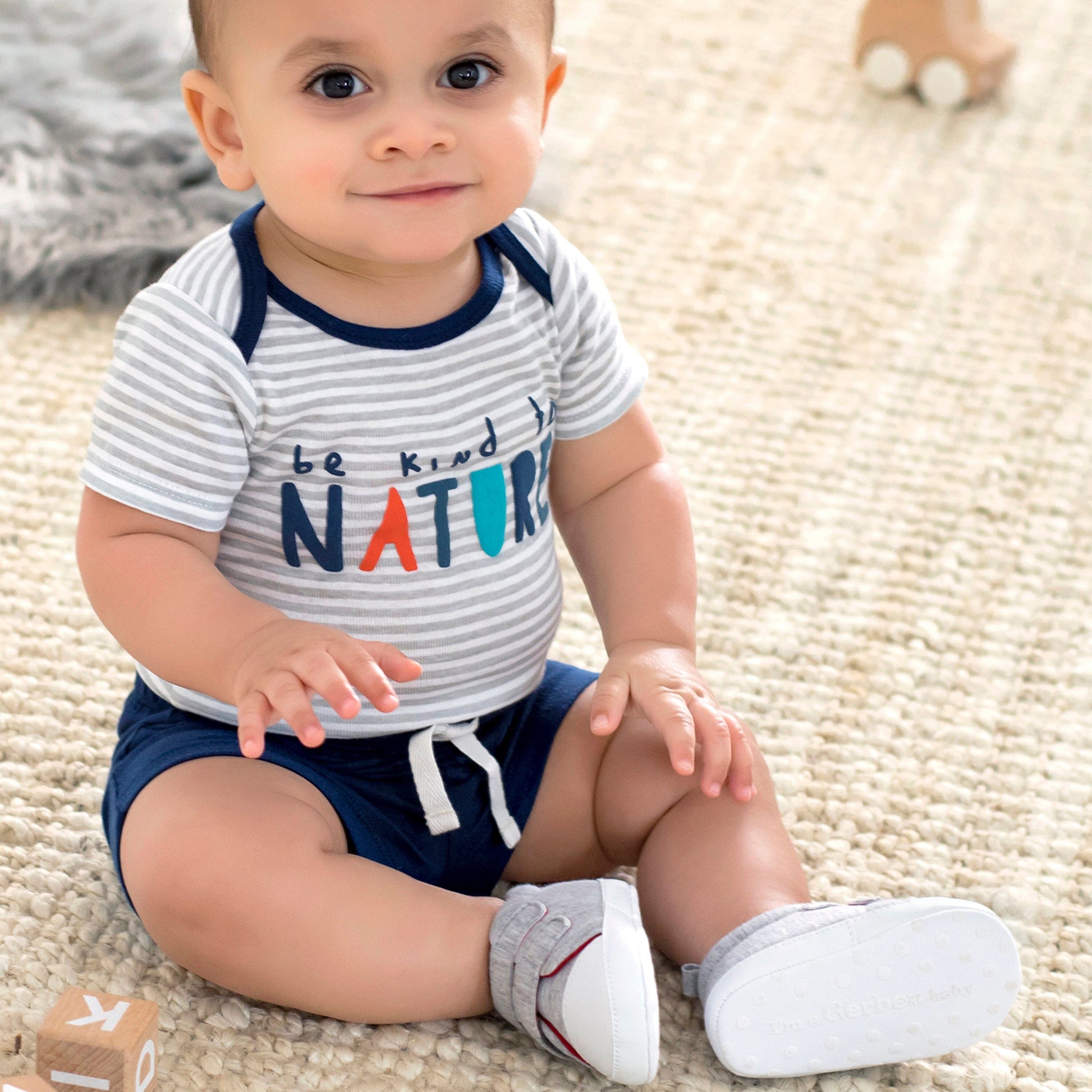 Baby Boys Heather Gray Sneakers