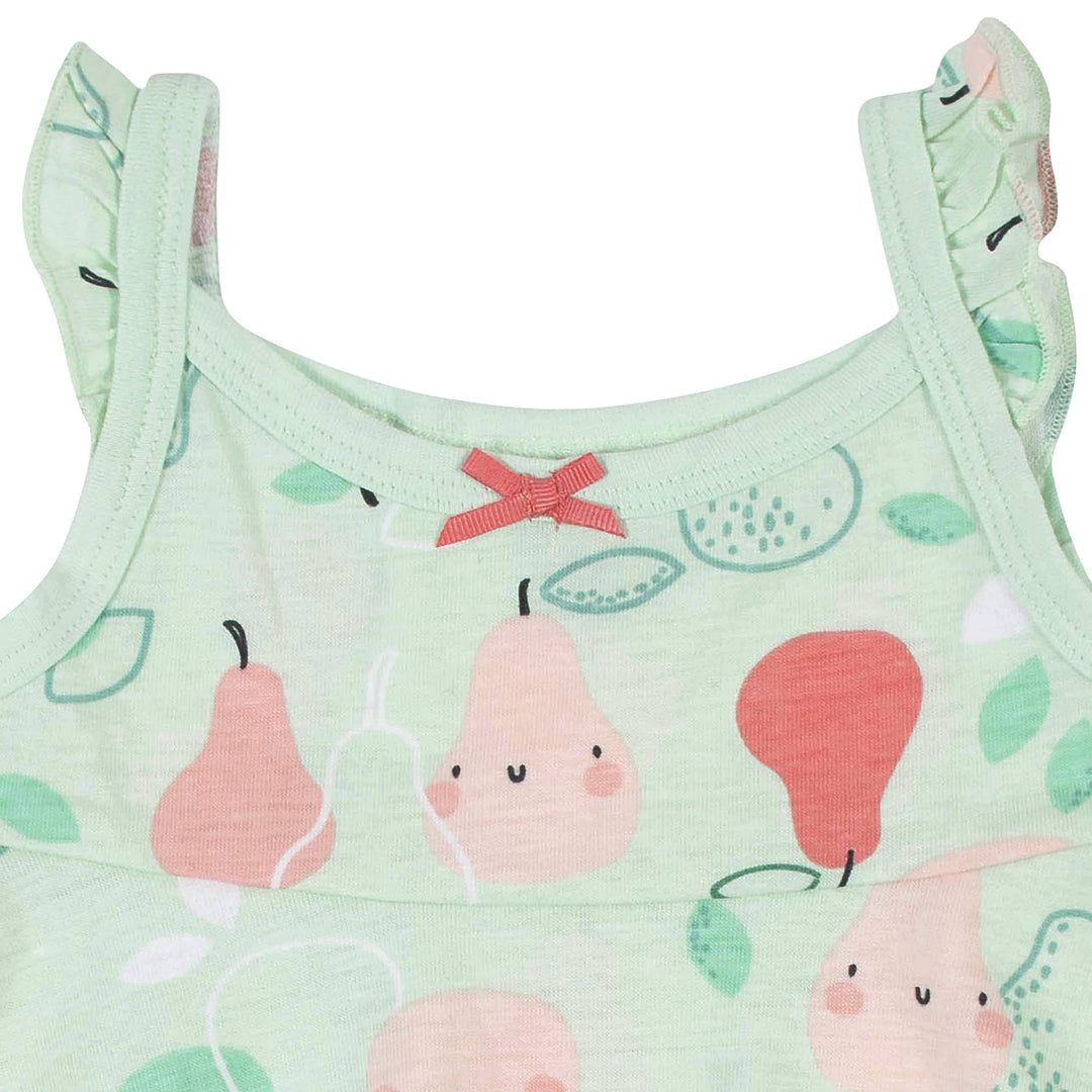 3-Piece Baby & Toddler Girls Pear Dress, Diaper Cover & Sun Hat Set-Gerber Childrenswear