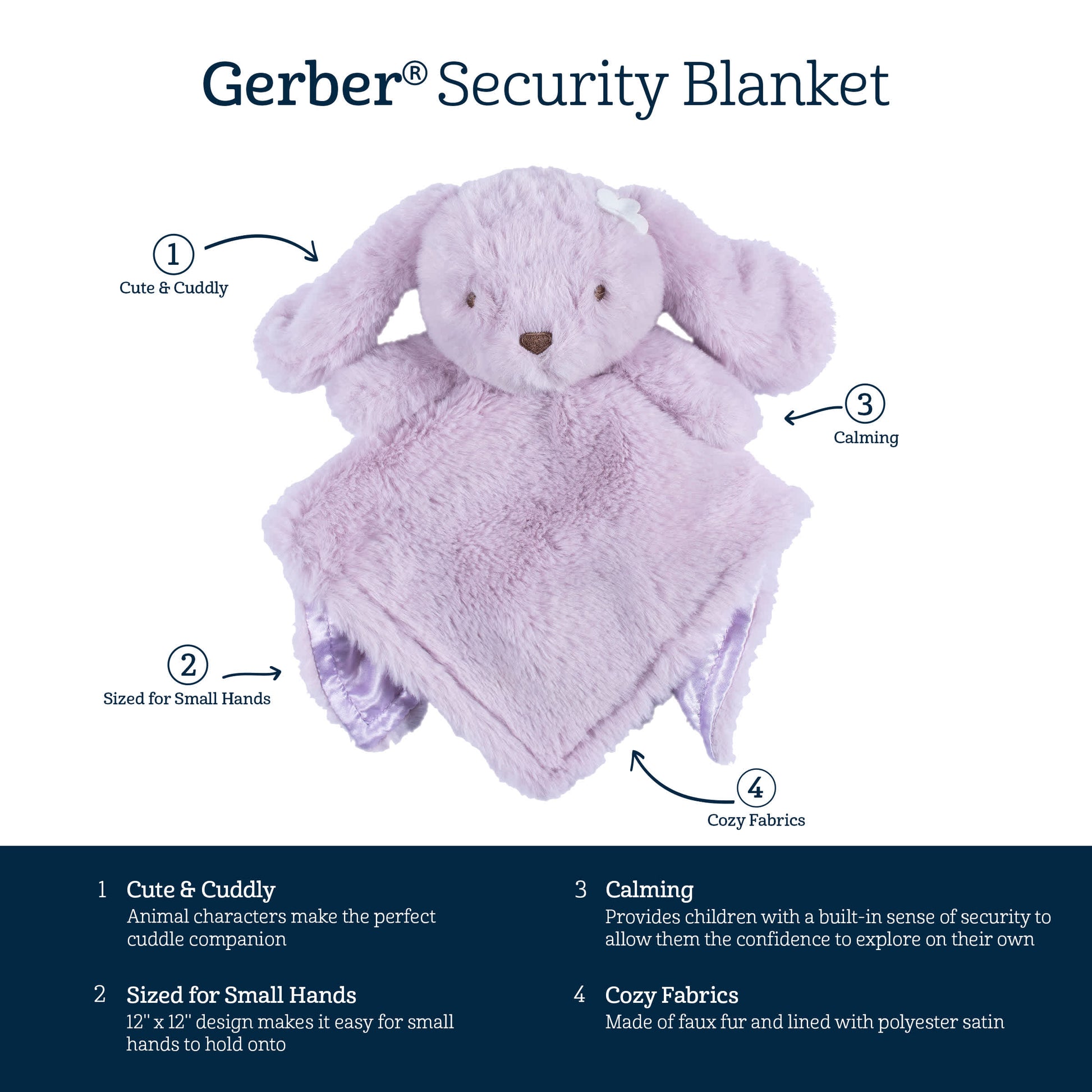 Baby Girls Bunny Security Blanket