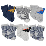 6-Pack Baby Boys Dino Wiggle-Proof™ Socks-Gerber Childrenswear