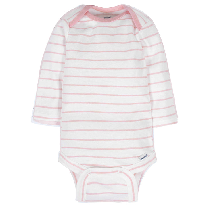 6-Pack Baby Girls Castle Long Sleeve Onesies® Bodysuits