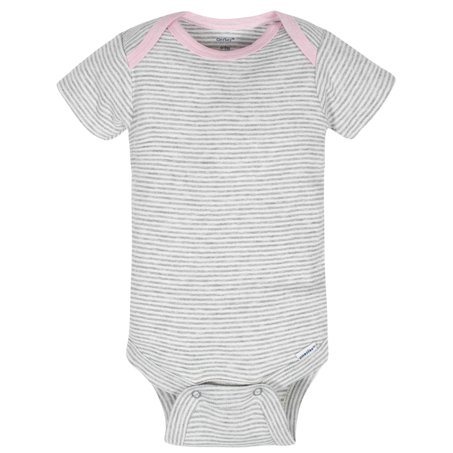 8-Pack Baby Girls Princess Short Sleeve Onesies® Bodysuits – Gerber ...