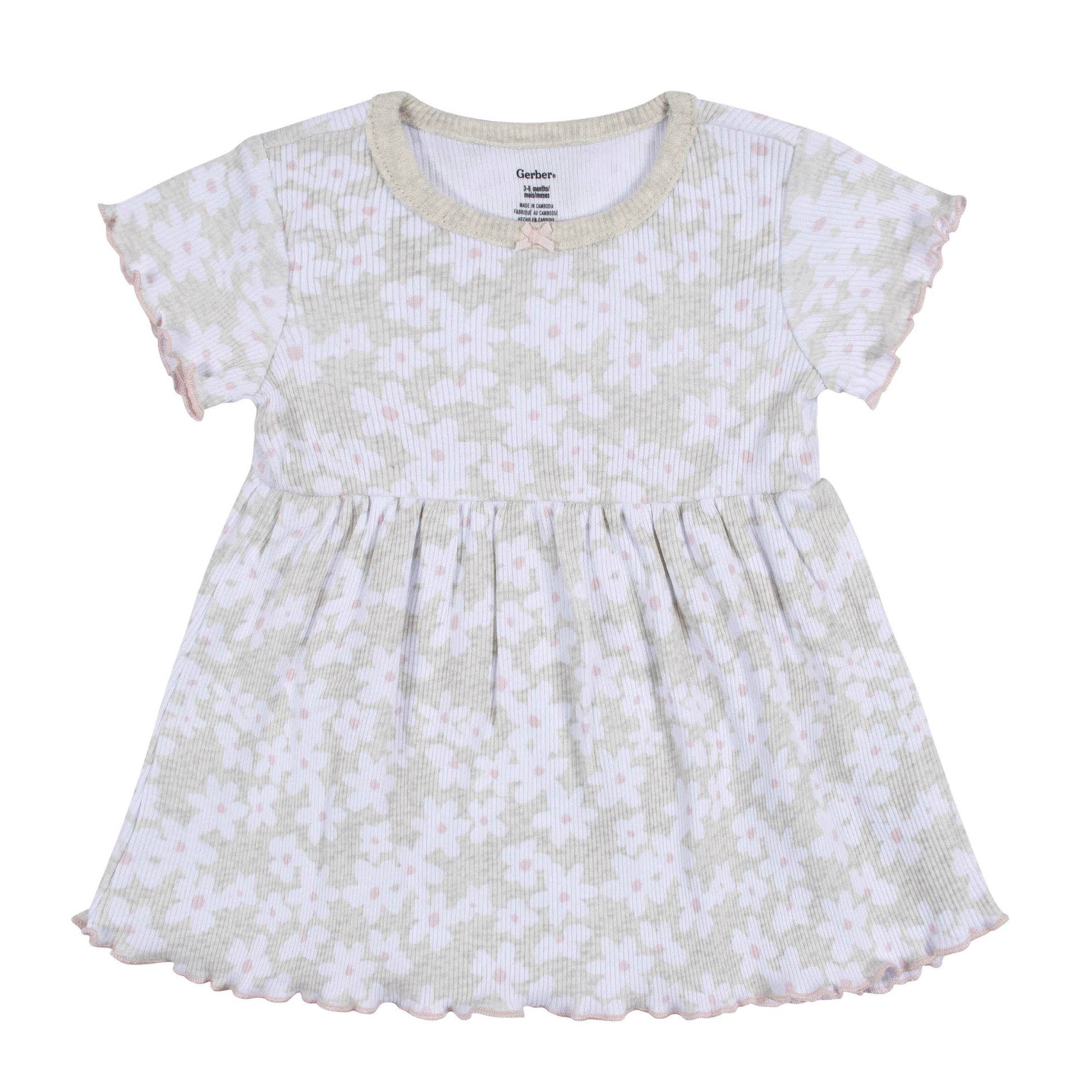 2-Pack Baby & Toddler Girls Sweet Florals Short Sleeve Cotton Dresses-Gerber Childrenswear