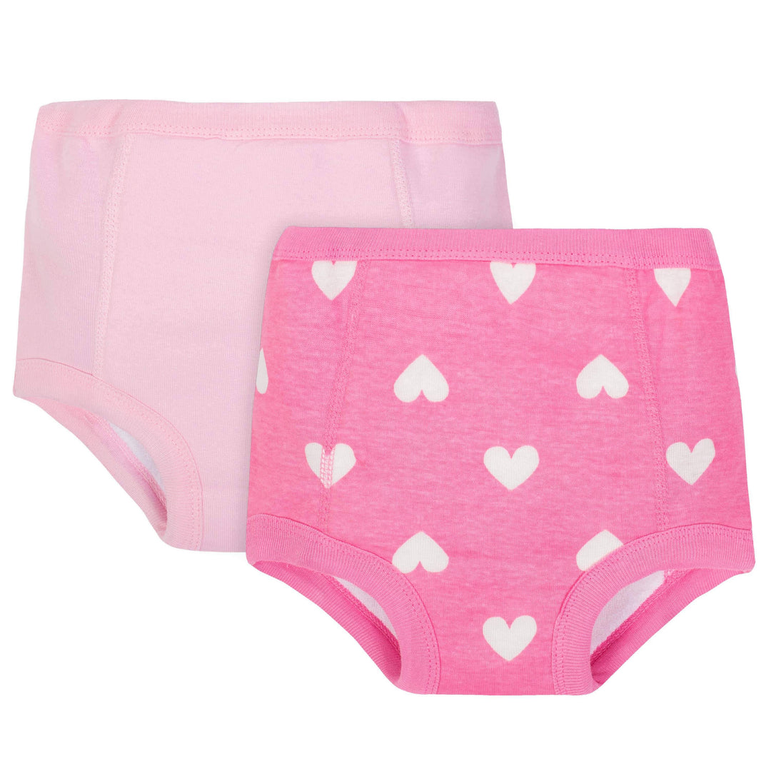 Gerber® 2-Pack Toddler Girls Hearts Training Pants-Gerber Childrenswear