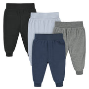 4-Pack Baby Boys Navy & Gray Microfleece Pants-Gerber Childrenswear