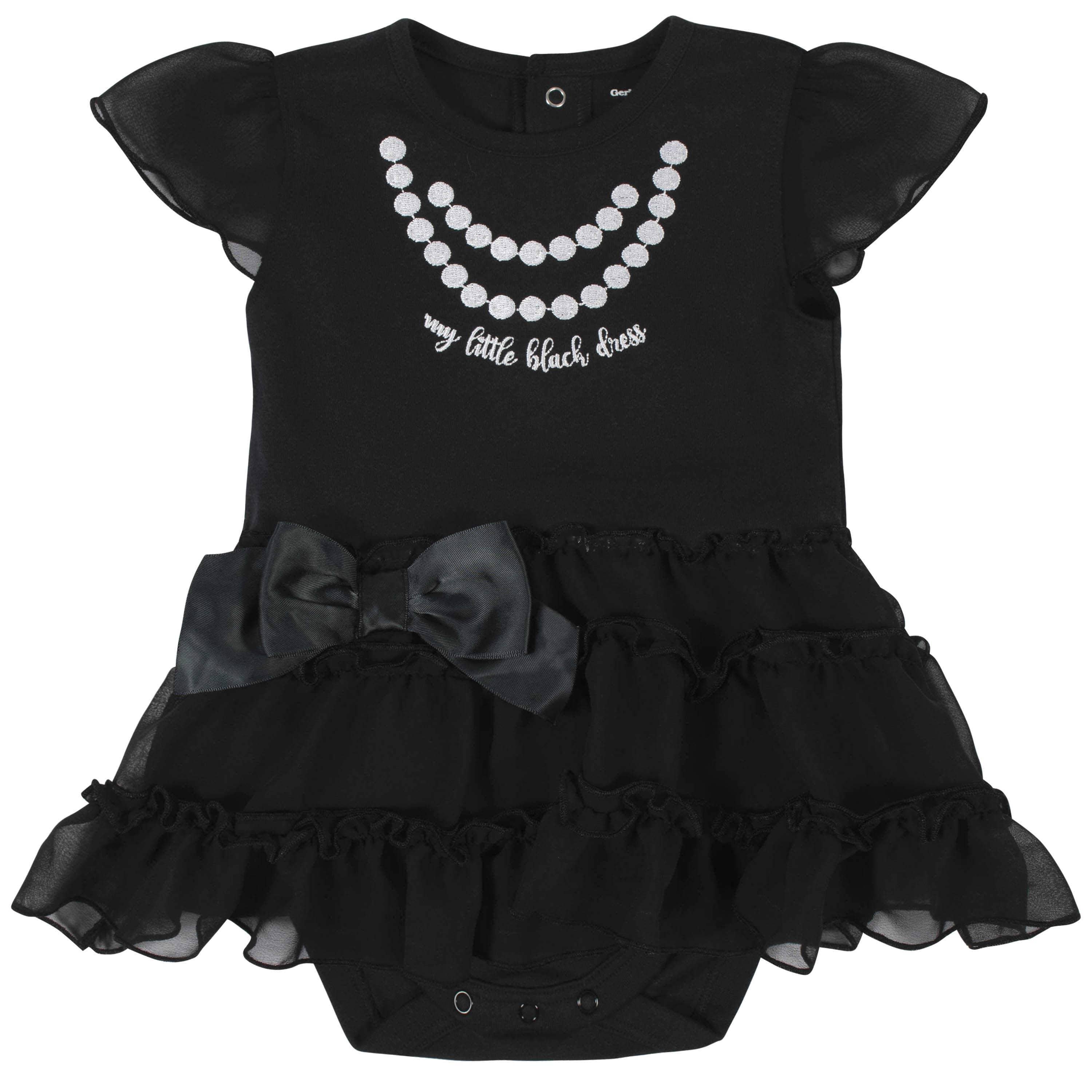 Black Dress Bodysuit with Tutu Skirt-Gerber Childrenswear