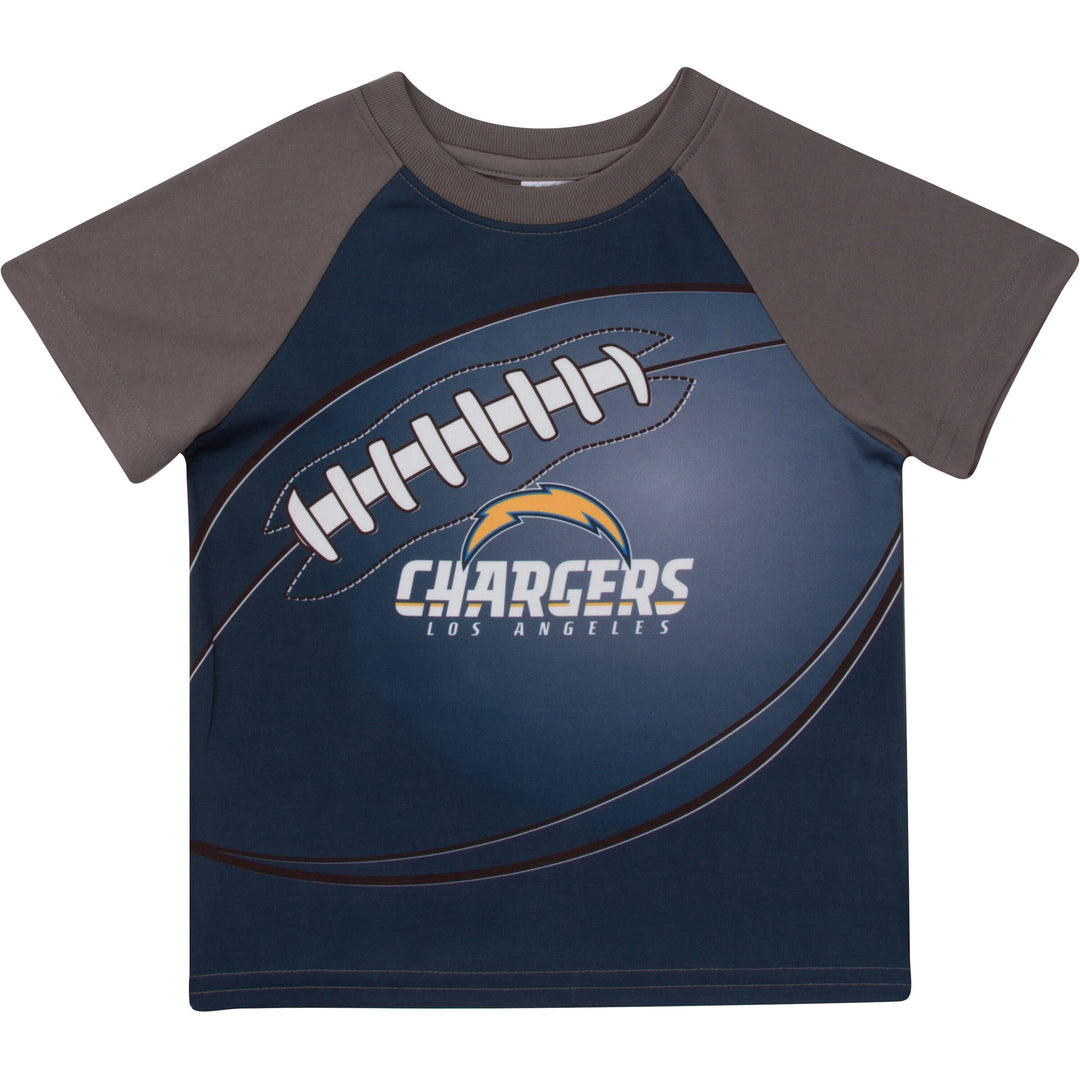 LA Chargers Boys Short Sleeve Tee Shirt-Gerber Childrenswear