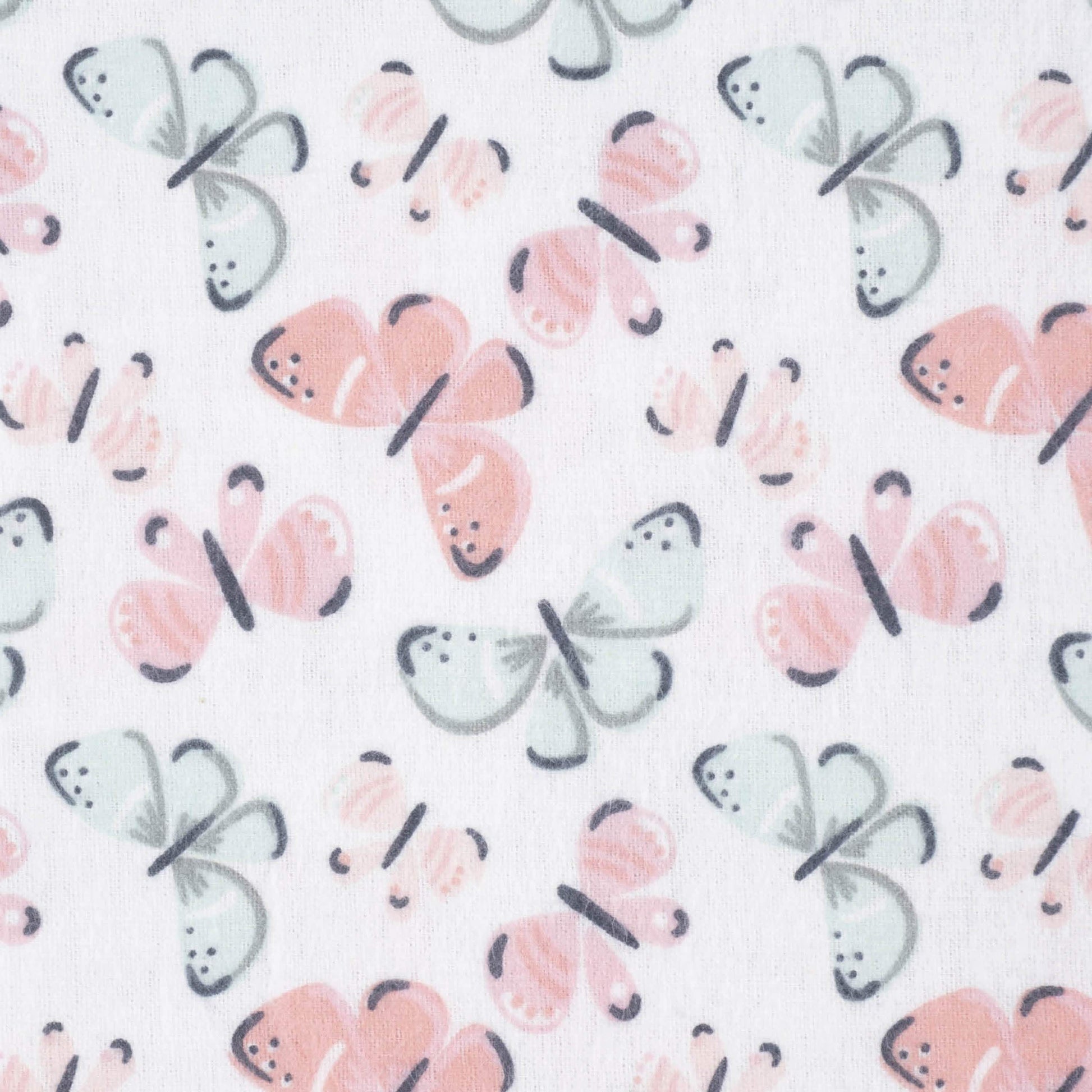 5-Pack Baby Girls Butterfly Flannel Receiving Blankets-Gerber Childrenswear