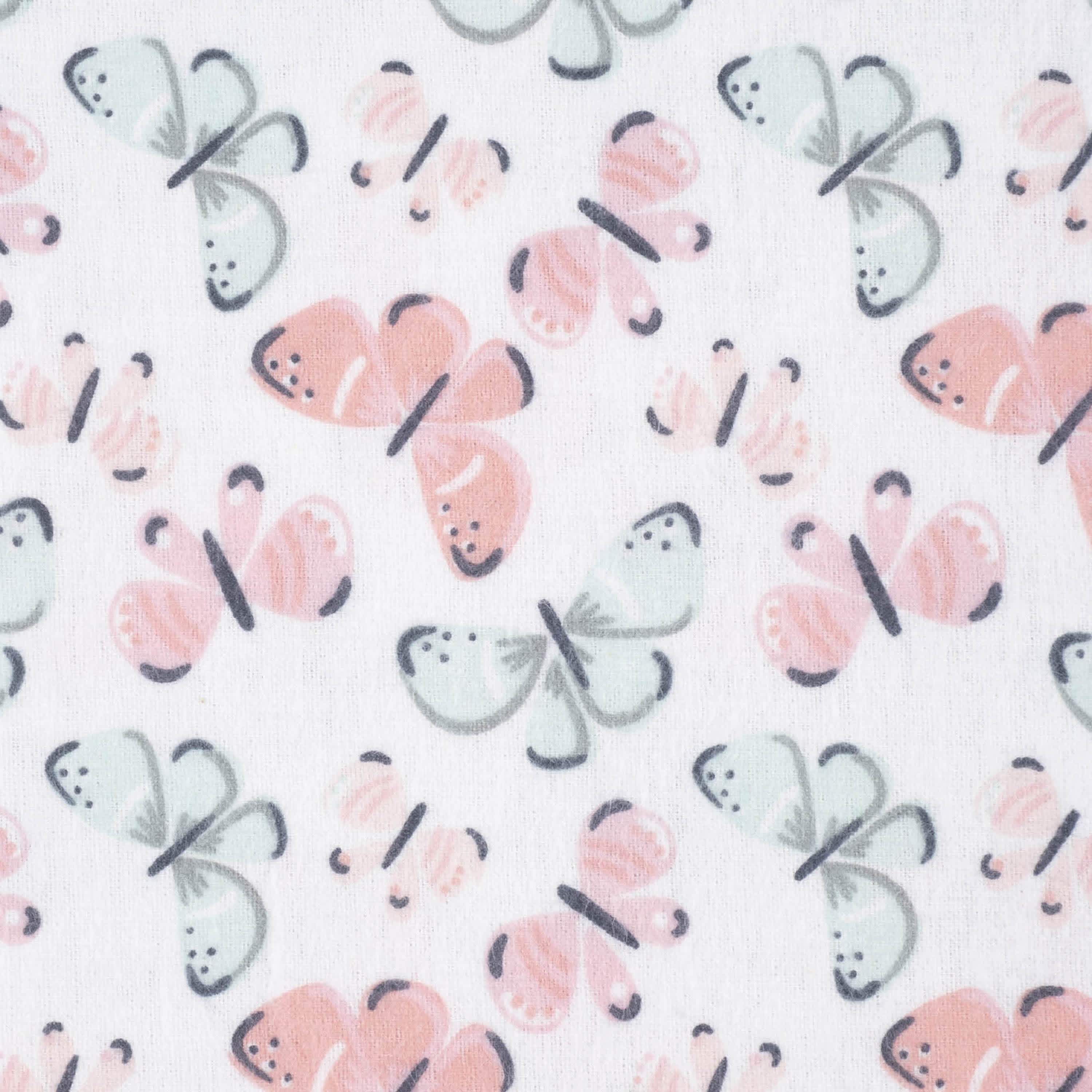 5-Pack Baby Girls Butterfly Flannel Receiving Blankets-Gerber Childrenswear