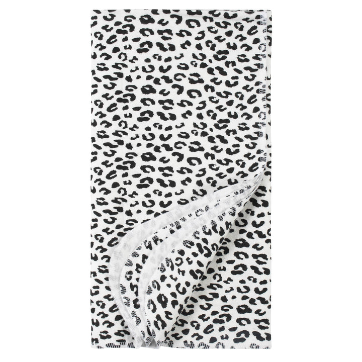 4-Pack Girls Leopard Flannel Receiving Blankets-Gerber Childrenswear