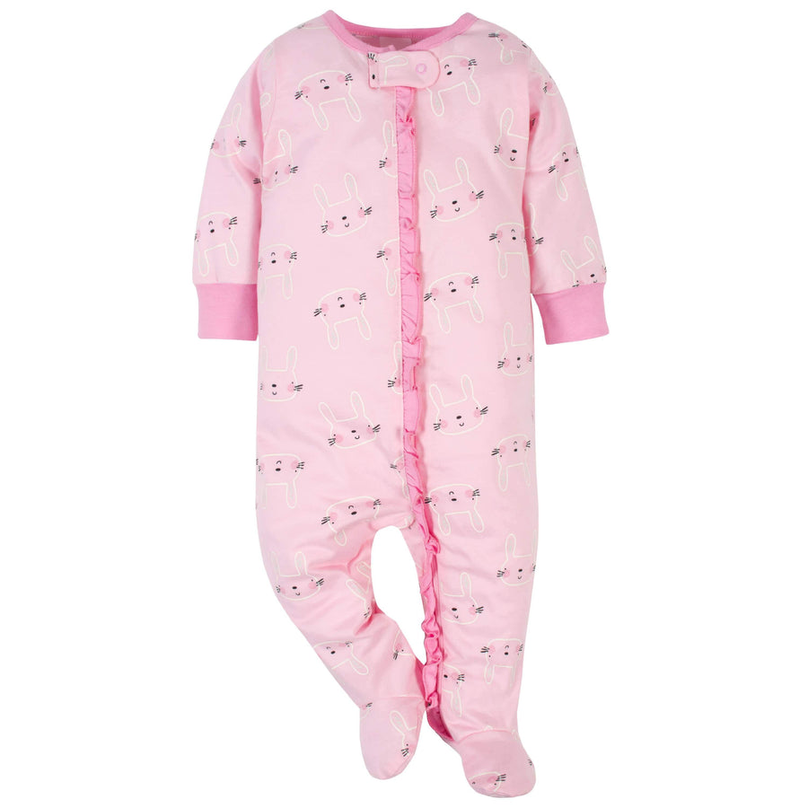 Baby Girls Bunny Sleep 'N Play-Gerber Childrenswear