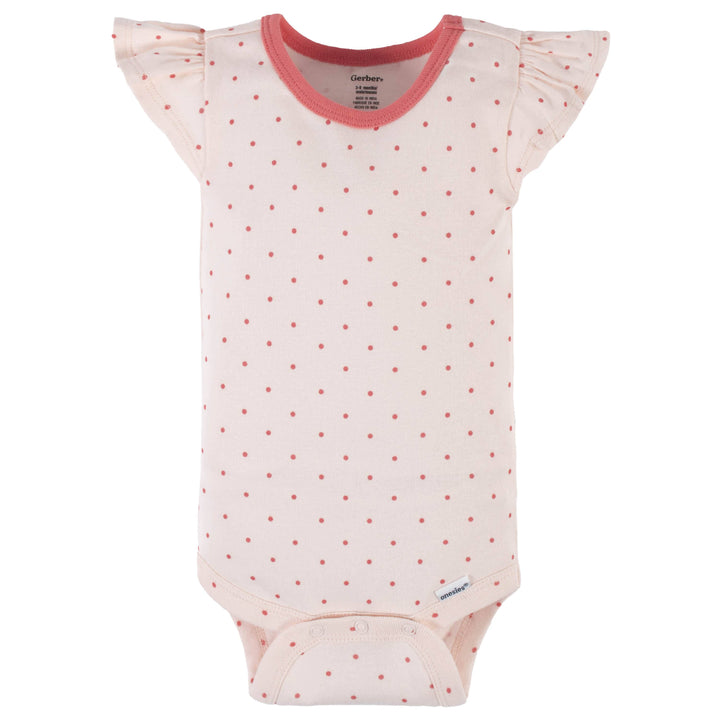 4-Pack Baby Girls Cherry Kisses Short Sleeve Onesies® Bodysuits-Gerber Childrenswear