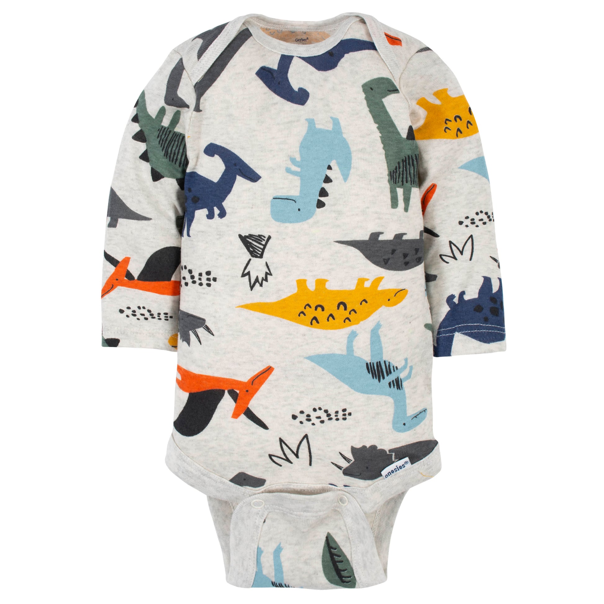5-Pack Baby Boys Dino Long Sleeve Onesies® Bodysuits