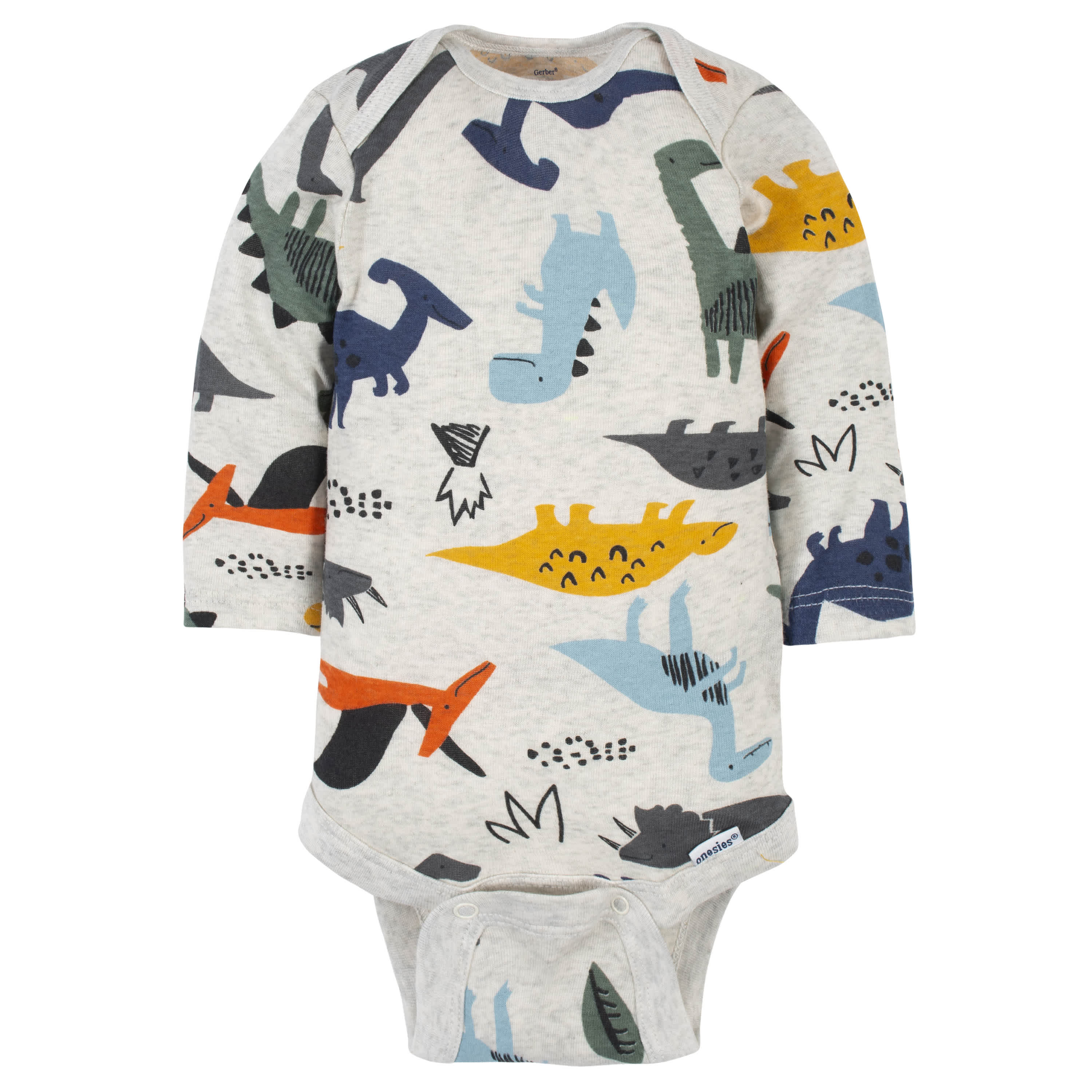 5-Pack Baby Boys Dino Long Sleeve Onesies® Bodysuits