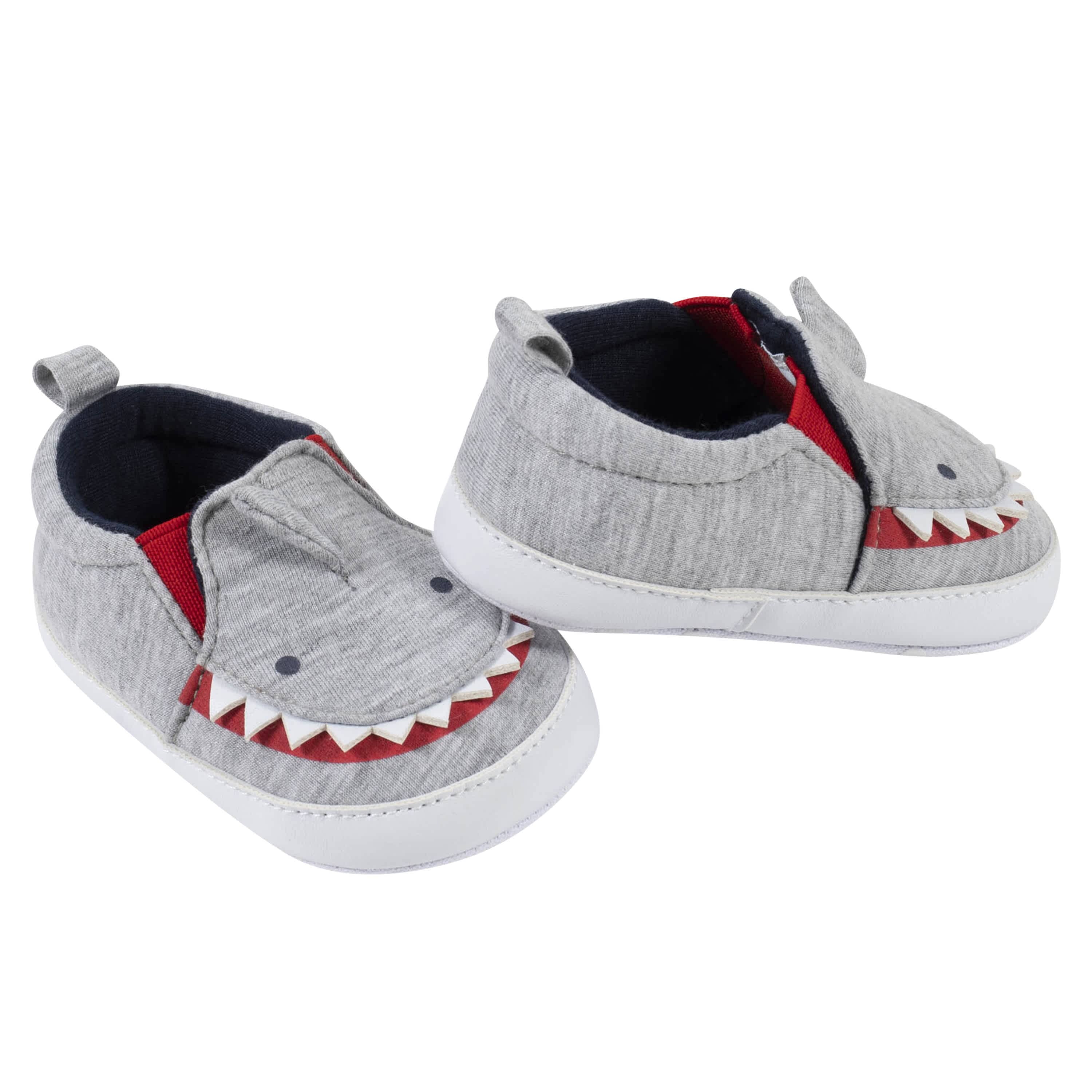 Baby Boys Gray Shark Shoes-Gerber Childrenswear
