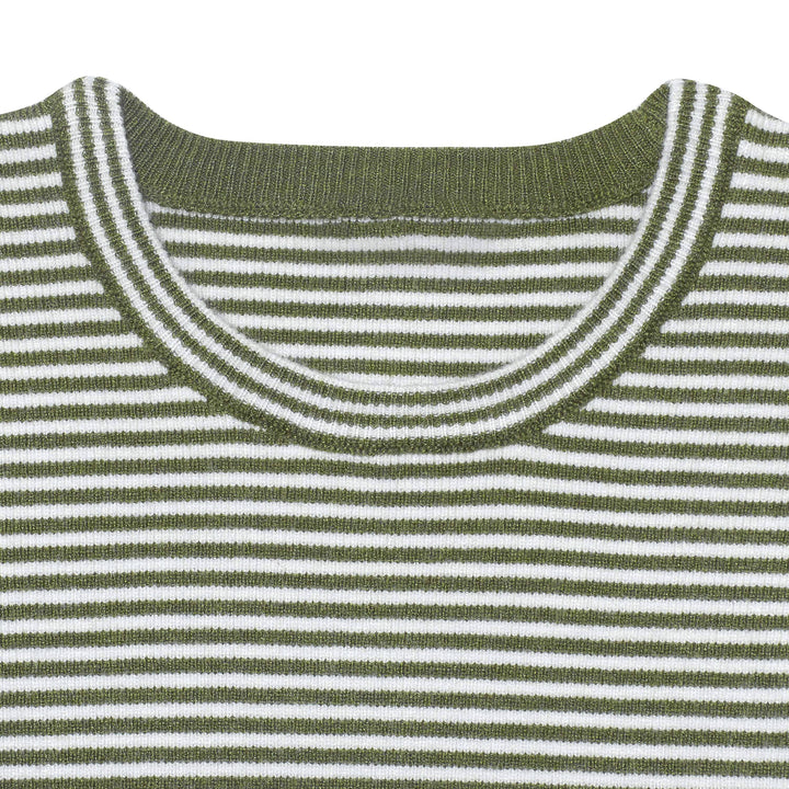 Infant & Toddler Boys Green Striped Sweater with Pocket-Gerber Childrenswear