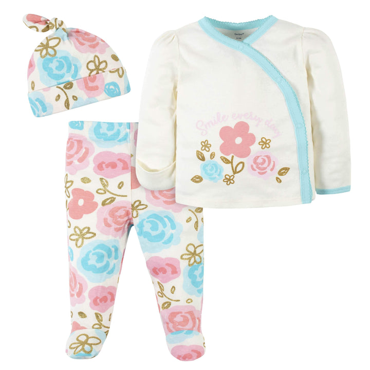 3-Piece Baby Girls Princess Take-Me-Home Set-Gerber Childrenswear